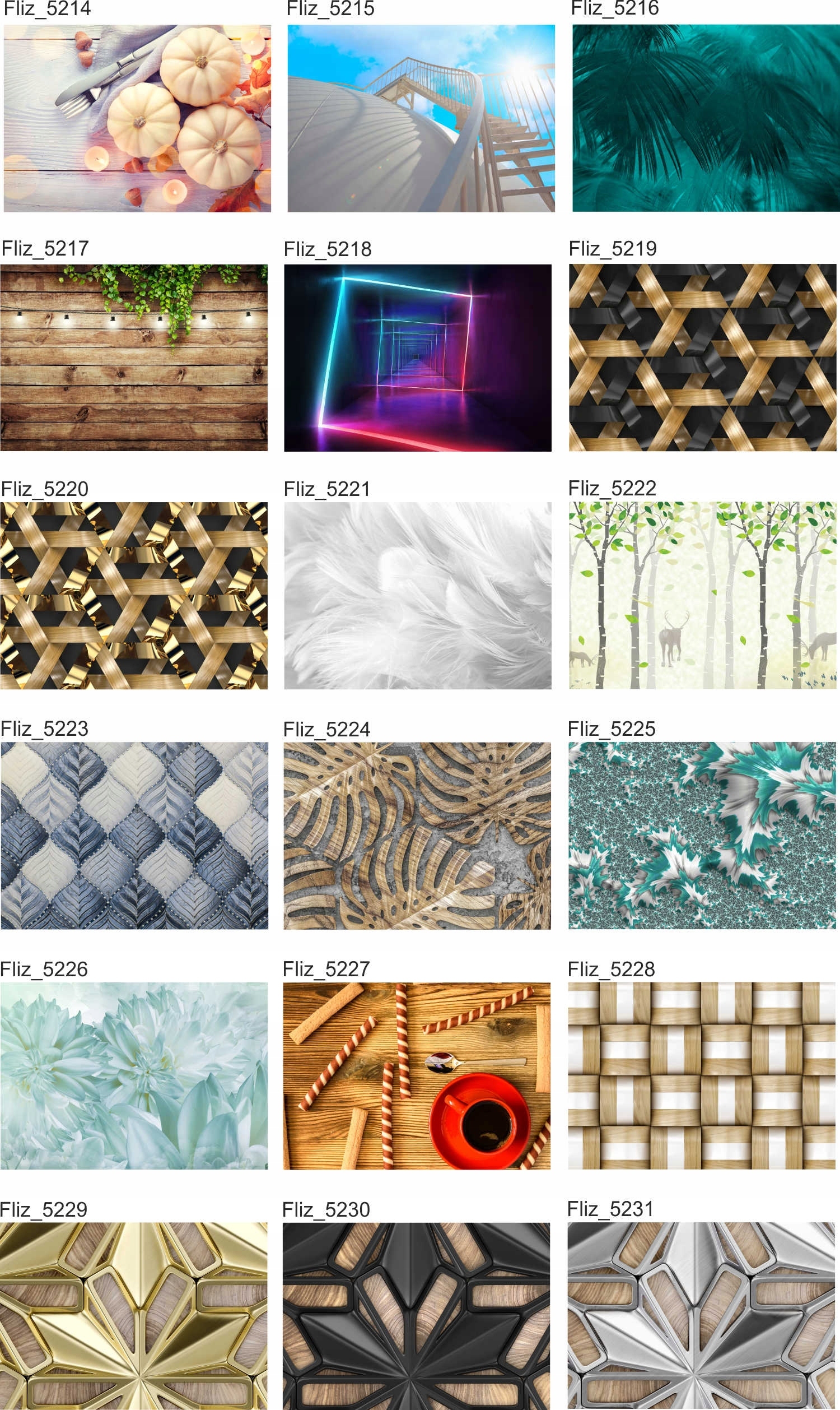 Fototapeta WIKLINOWE DESKI 3D PANELE 130x80