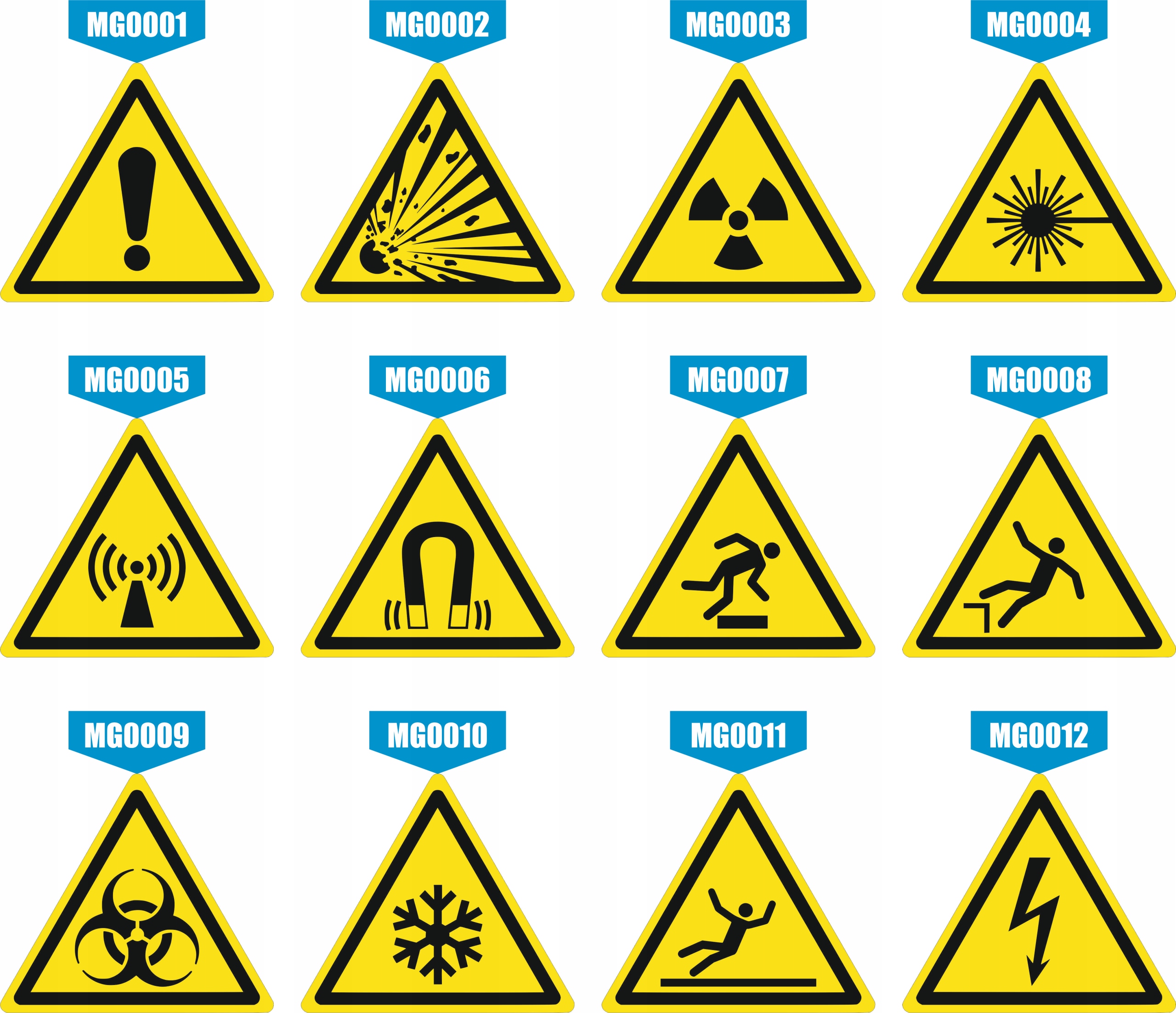 Znak Produkt wybuchowy grawerowana 10x10 cm dużo wzorów