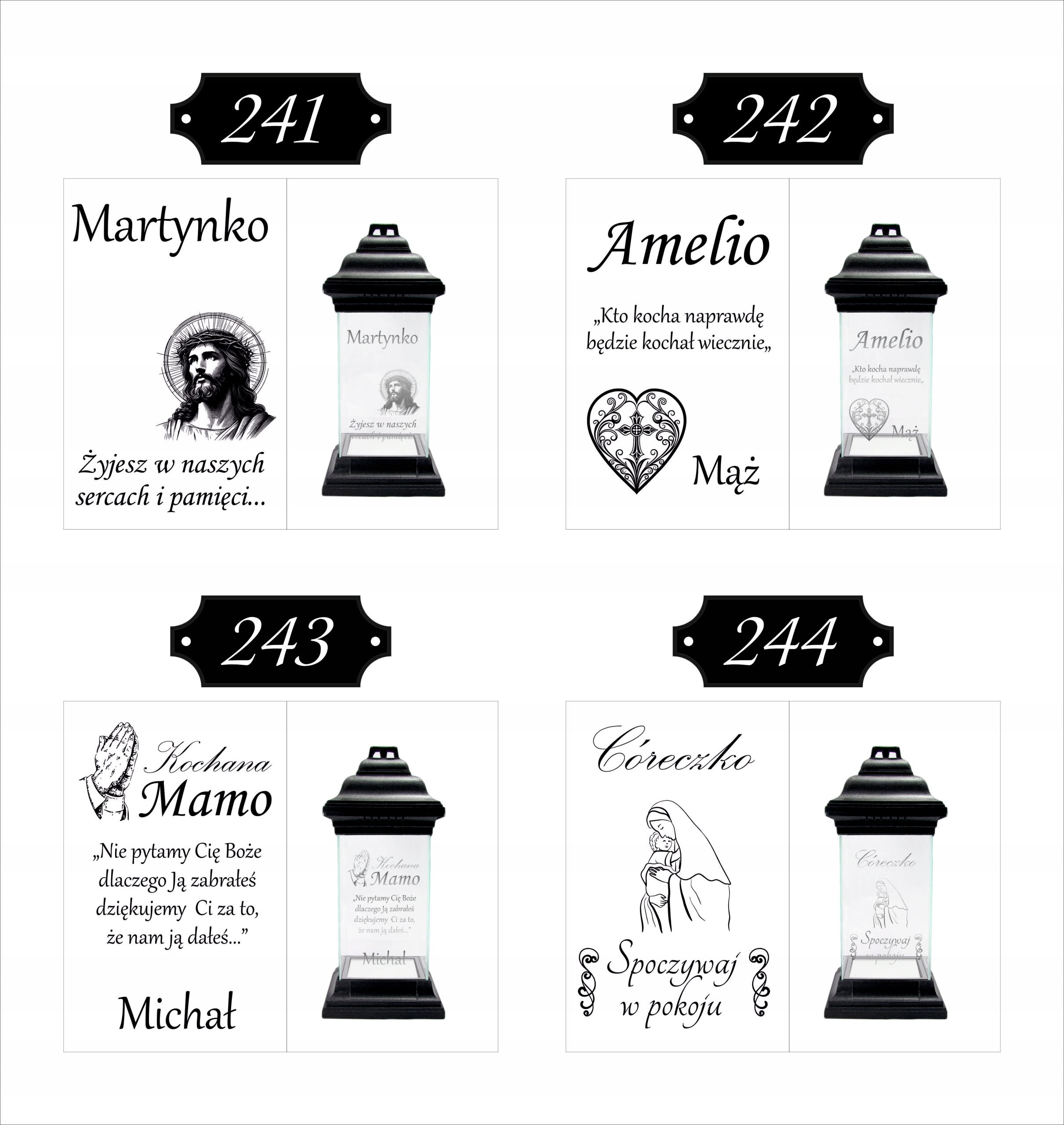 ZNICZ personalizowany GRAWER na wszystkich świętych DLA MAMY twój tekst