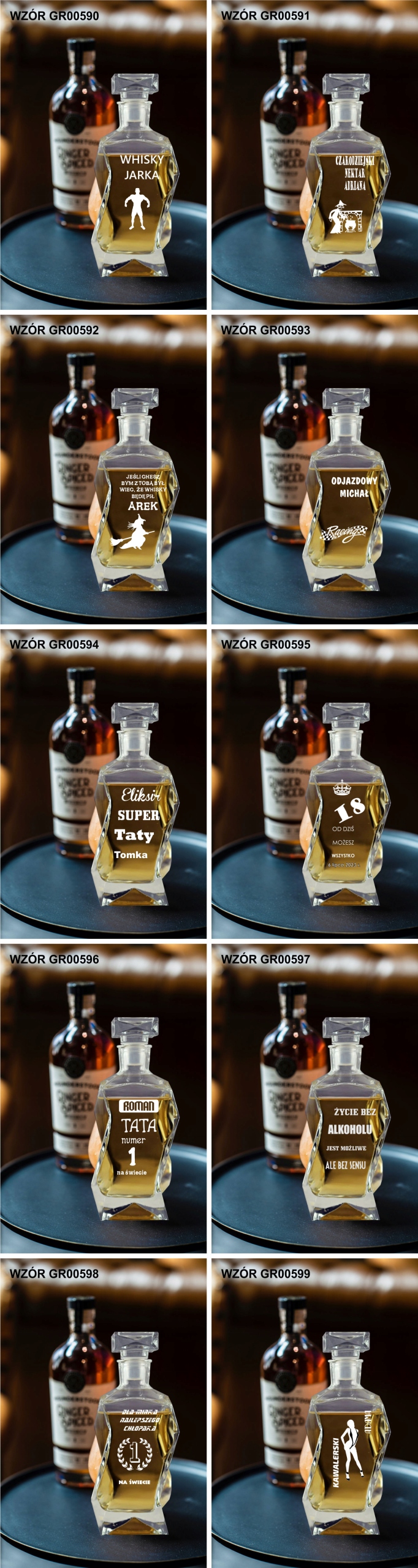 KARAFKA PREZENT Z IMIENIEM prezent na URODZINY