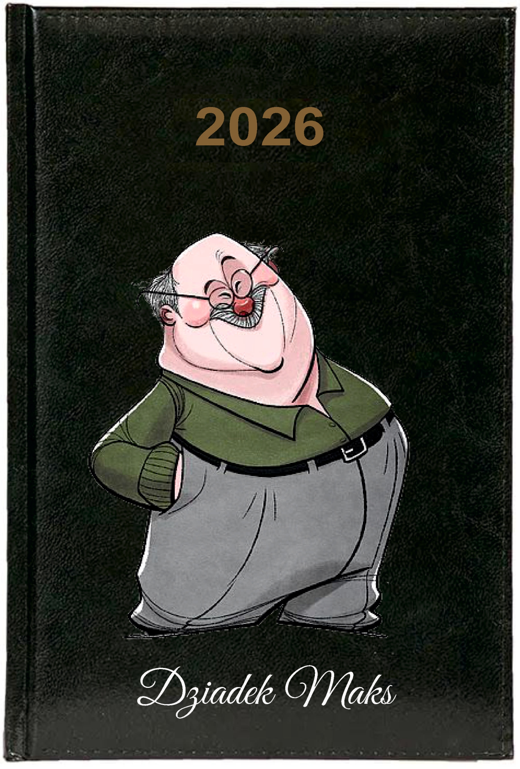 Kalendarz A5 2026 tygodniowy KSIĄŻKOWY DLA DZIADKA personalizowany