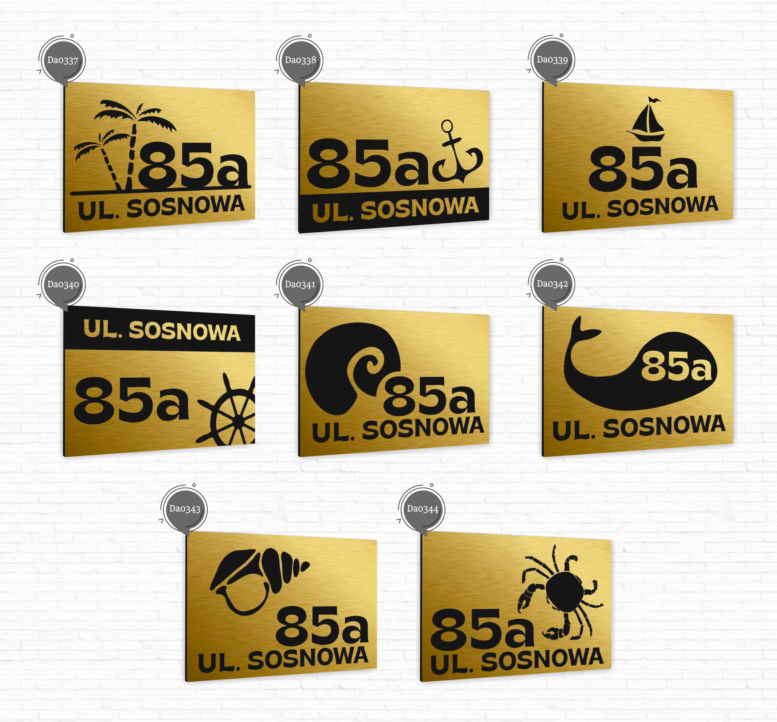 Tabliczka Tablica ADRESOWA srebrna DIBOND 30x20 numer domu ul. duży wybór