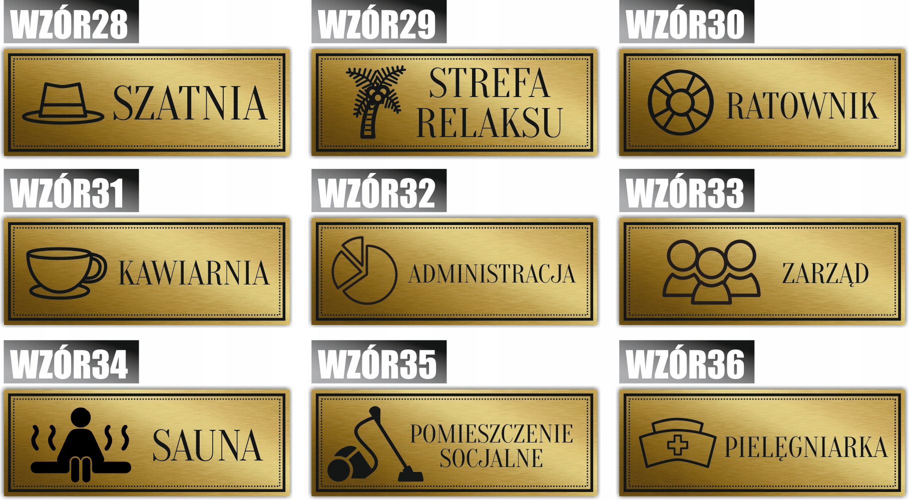 Tabliczka Złota Srebrna na drzwi ZAKAZ HAŁASOWANIA