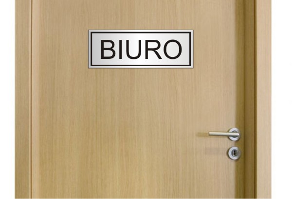 tabliczka GRAWER na drzwi BIURO wc DOWOLNY NAPISEM