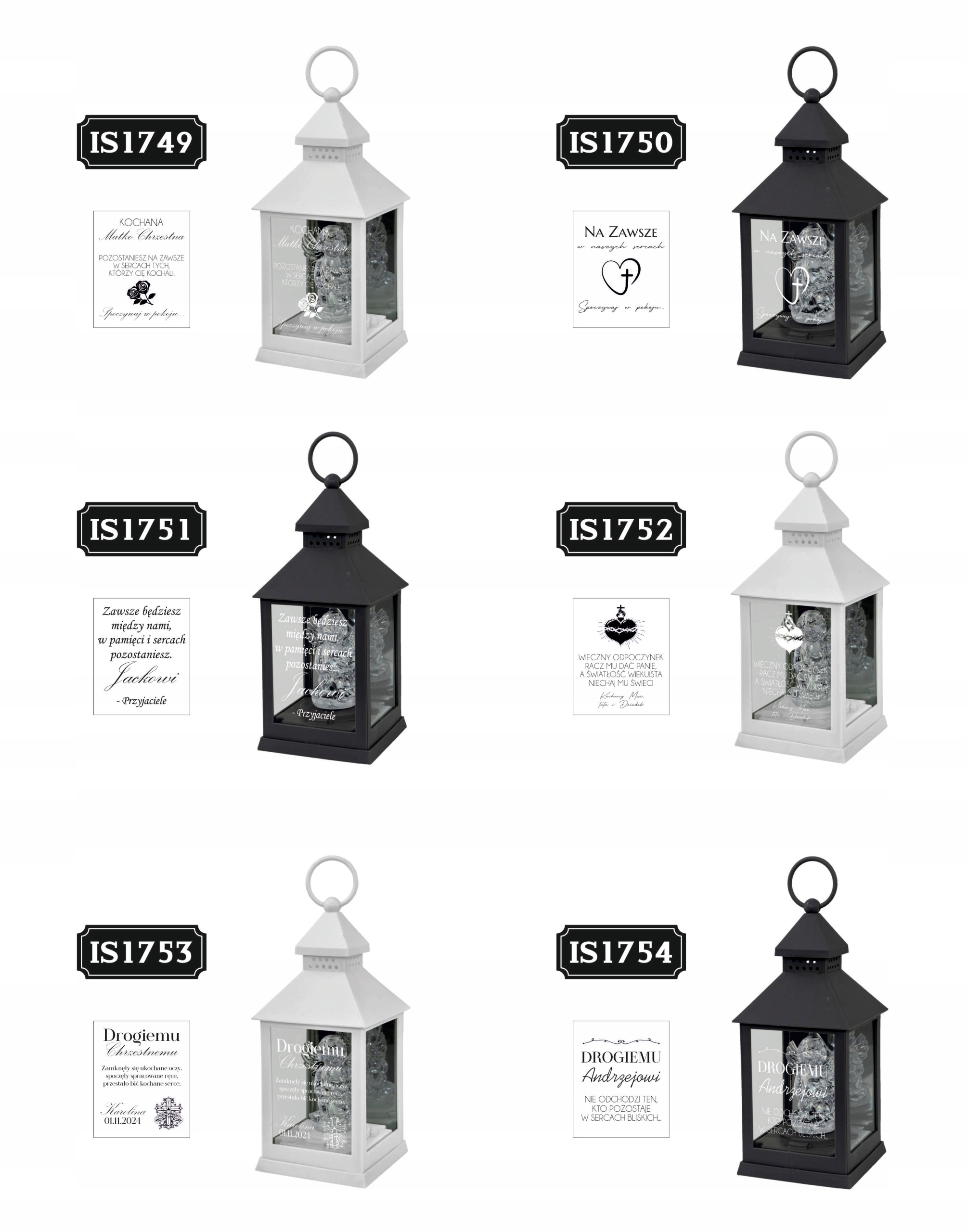 ZNICZ LAMPION biały aniołek imię LED mała kapliczka GRAWER DLA SZWAGIERKI