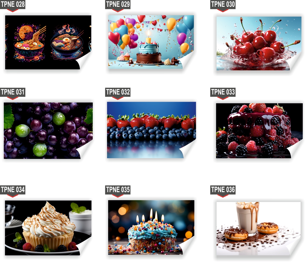 Fototapeta PREMIUM STRUKTURA ZMYWALANA lody otoczone chmurami i cukierkami