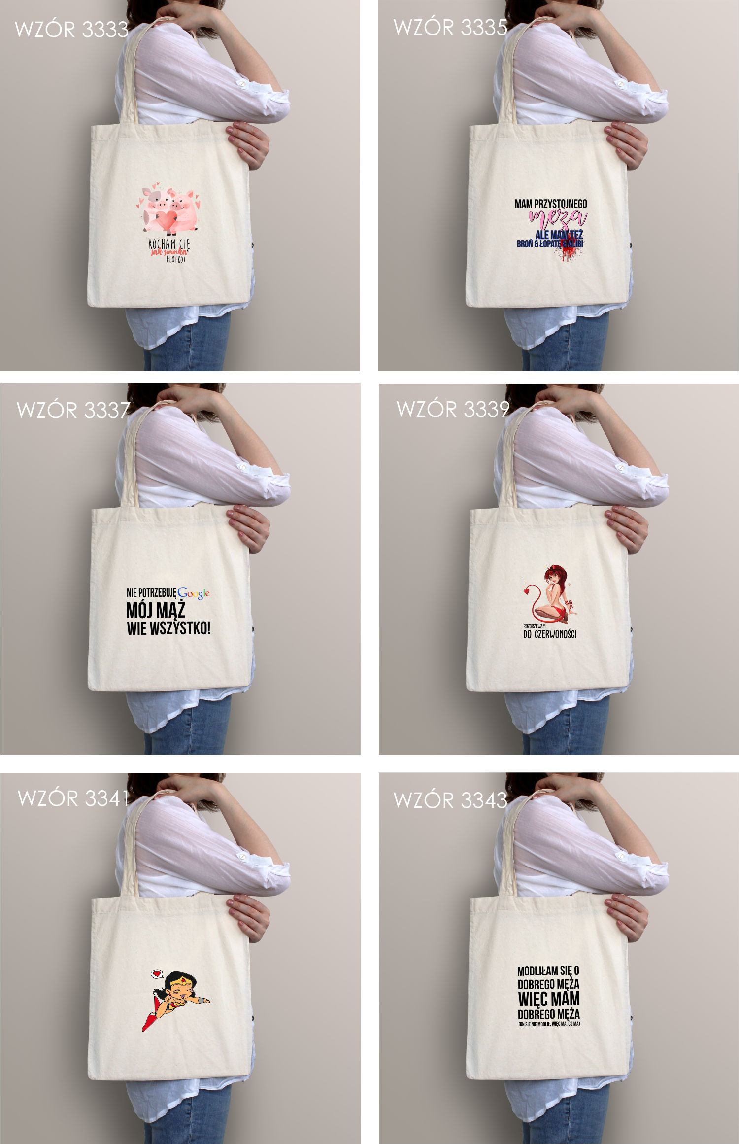 Eko Torba z nadrukiem PREZENT WALENTYNKI KAWUSIA