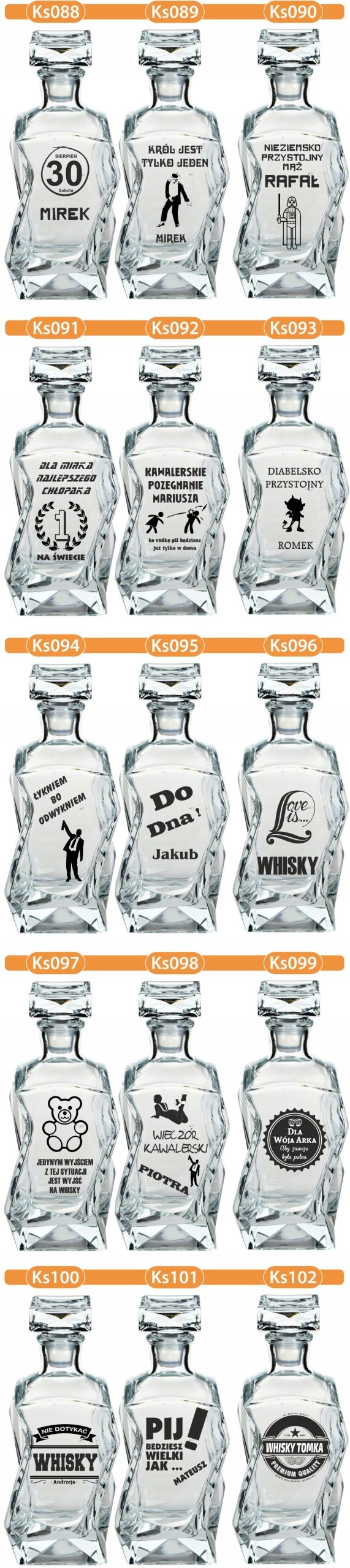 KARAFKA z grawerem 6 szklanek PREZENT świateczny