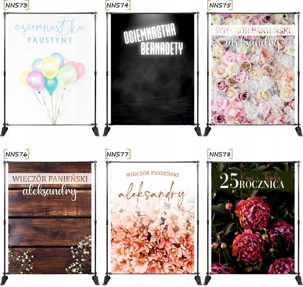 TŁO ścianka FOTO osiemnaste urodziny + RÓŻNE WZORY