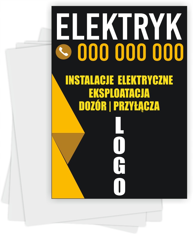 ulotki A6 reklamowe firmowe 5000 szt różne wzory ELEKTRYK