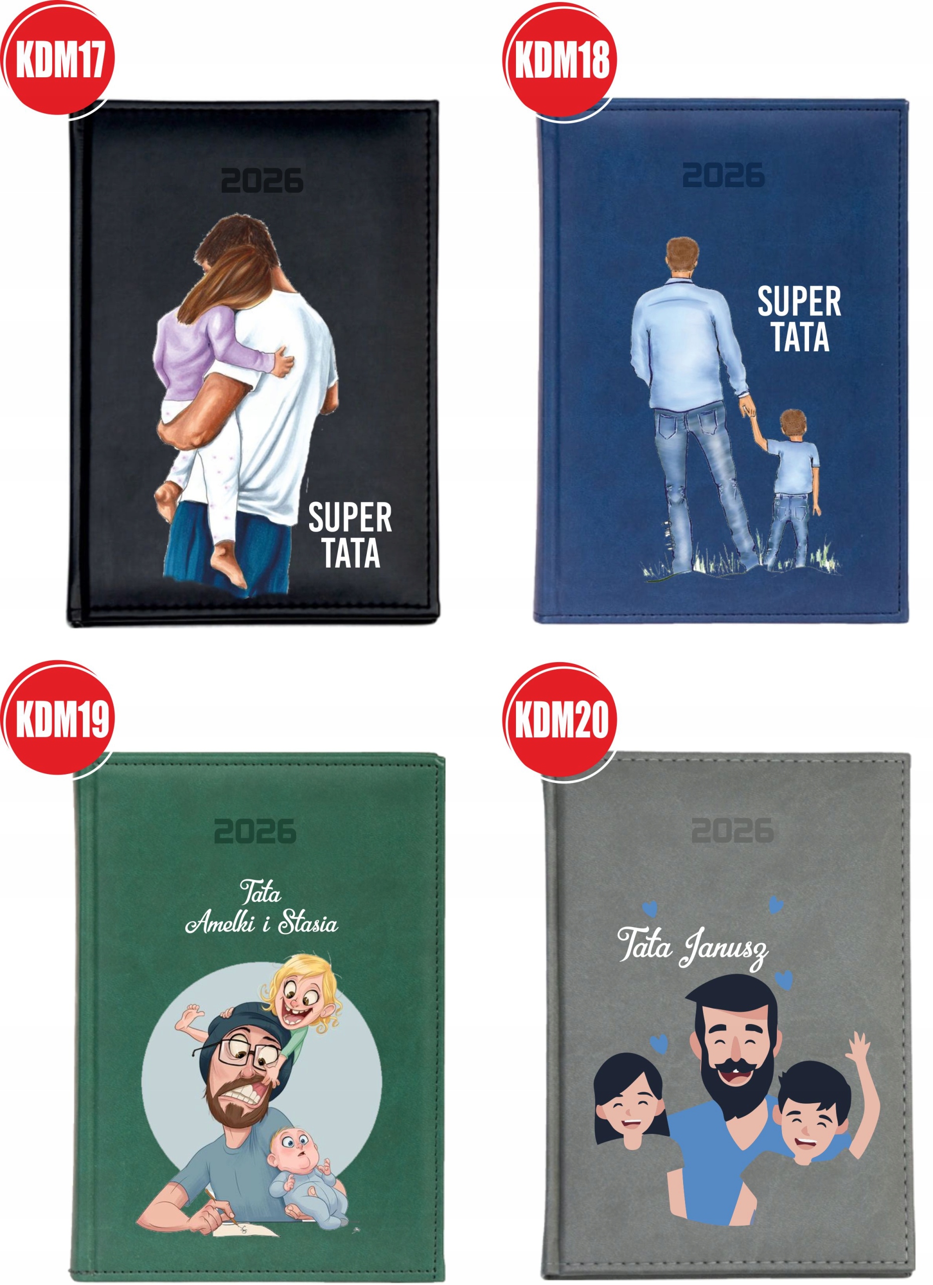 KALENDARZ A6 2026 TYGODNNIOWY prezent na dzień mamy nadruk SUPER MAMA