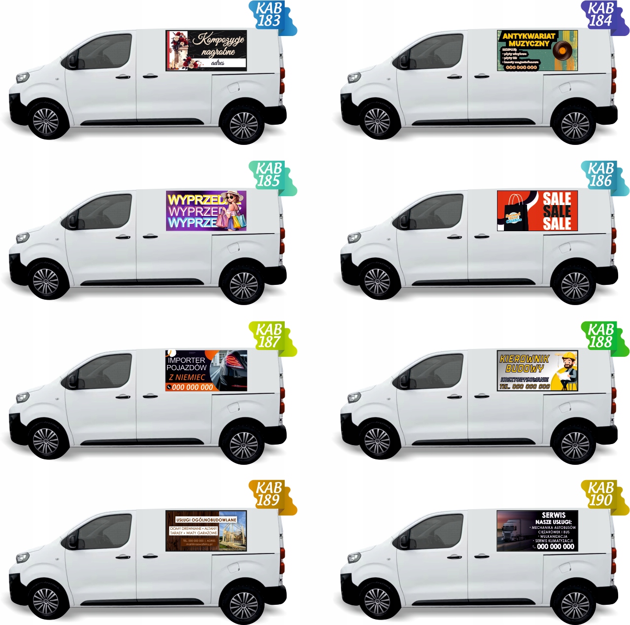 Reklama Naklejka na samochód 0,5 m2 PIEKARNIA I CUKIERNIA