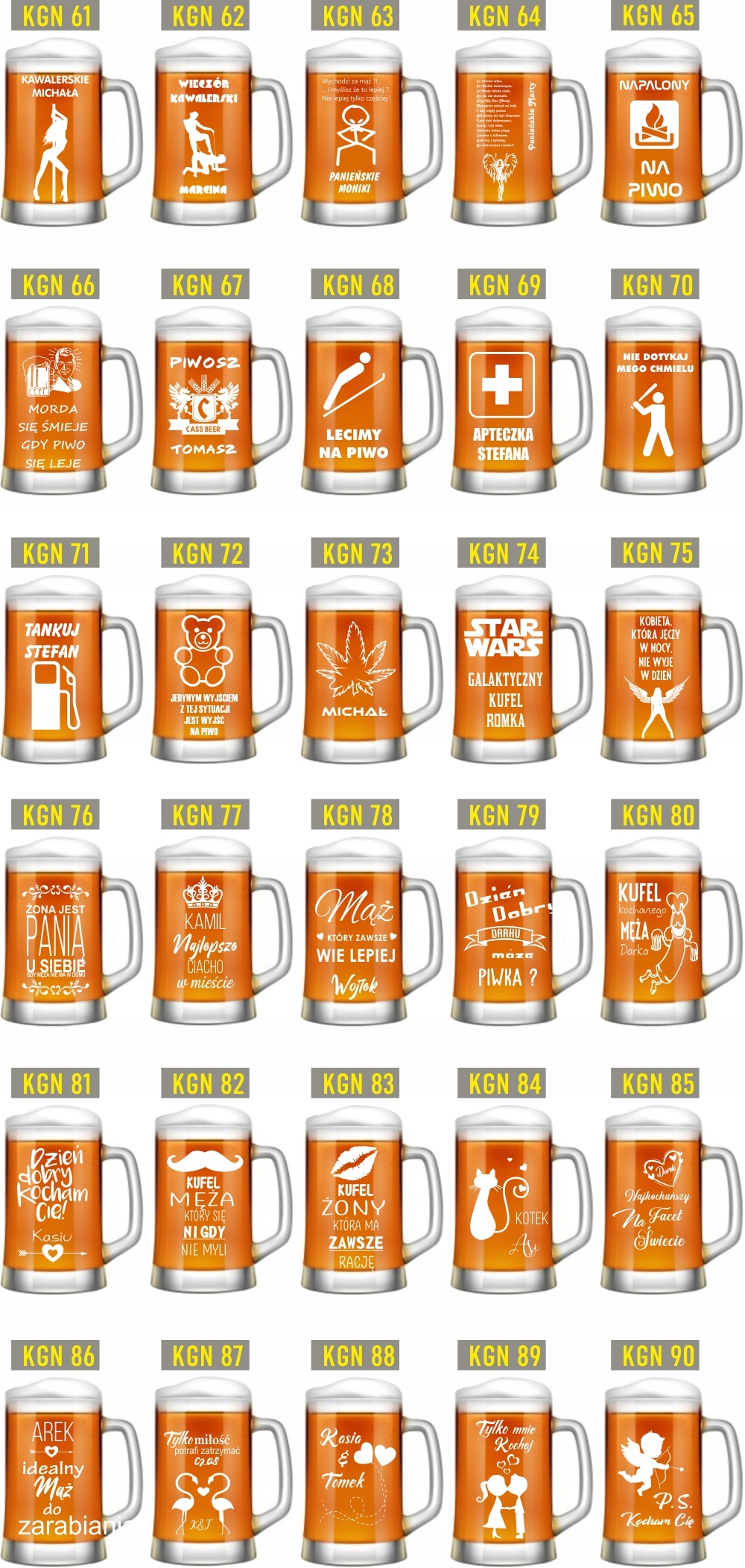 duży szklany KUFEL do Piwa PREZENT dla męża chłopaka taty z grawerem