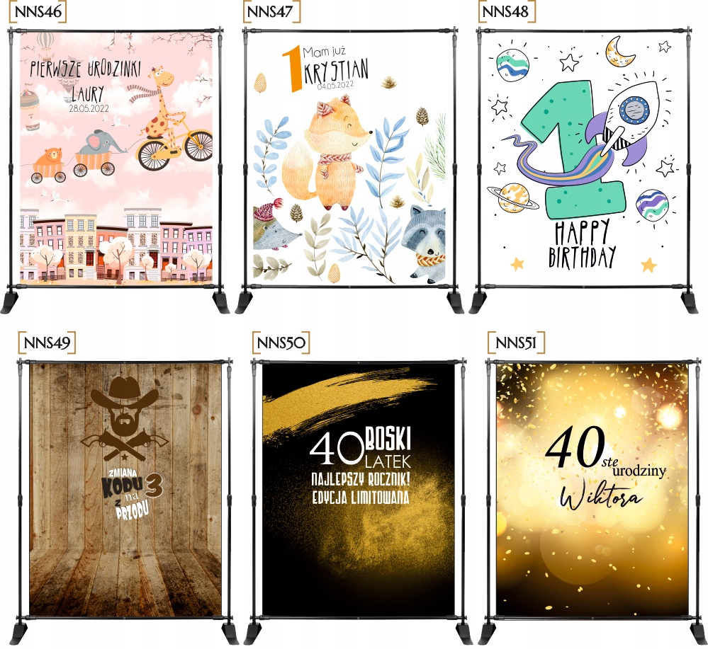 TŁO ścianka FOTO na urodziny 30stka własny napis