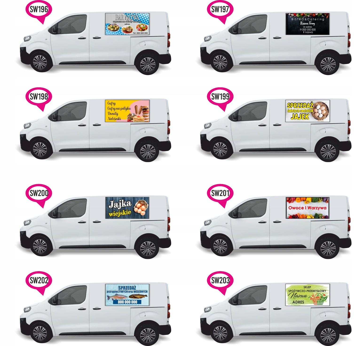 Naklejka Folia na samochód auto reklamowa różne wzory AUTOLAWETA