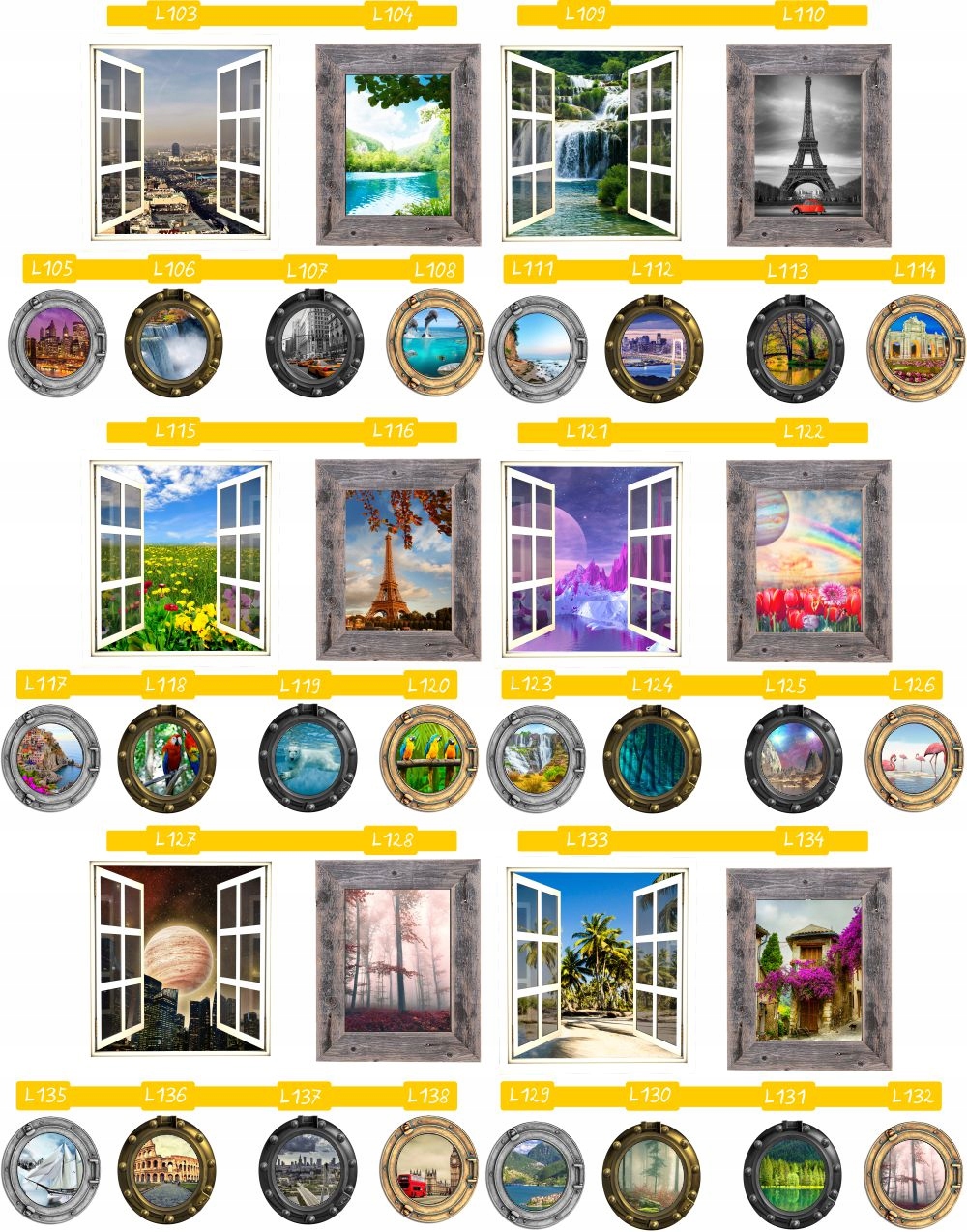 Naklejka samoprzylepna okno widoki duży wybór HIT!