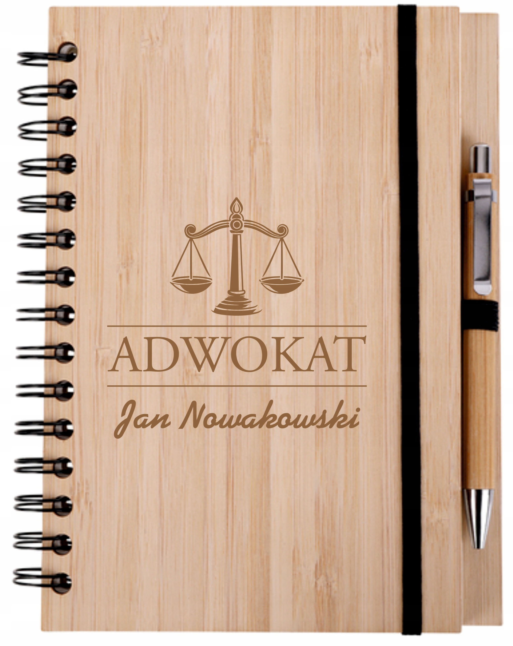 Zestaw Notatnik A5 notes PERSONALIZOWANY GRAWER prezent DLA ADWOKATA