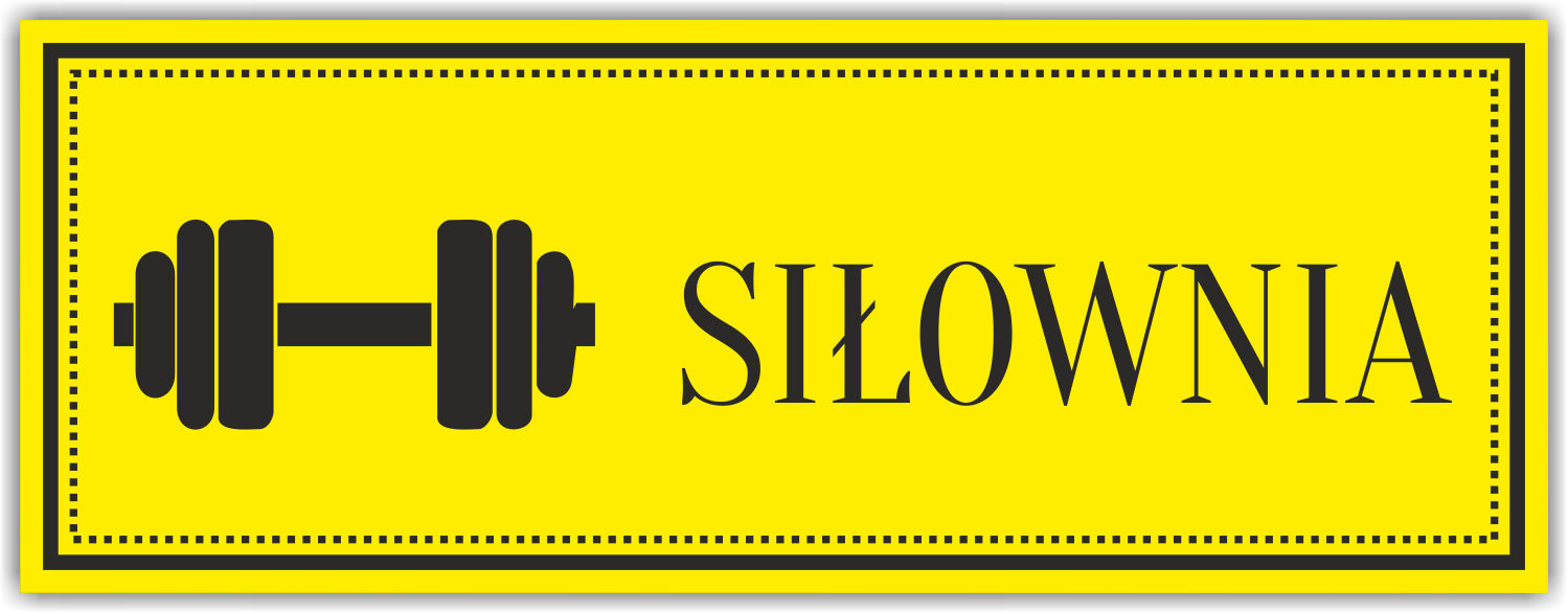 Tabliczka nierdzewana grawer SIŁOWNIA