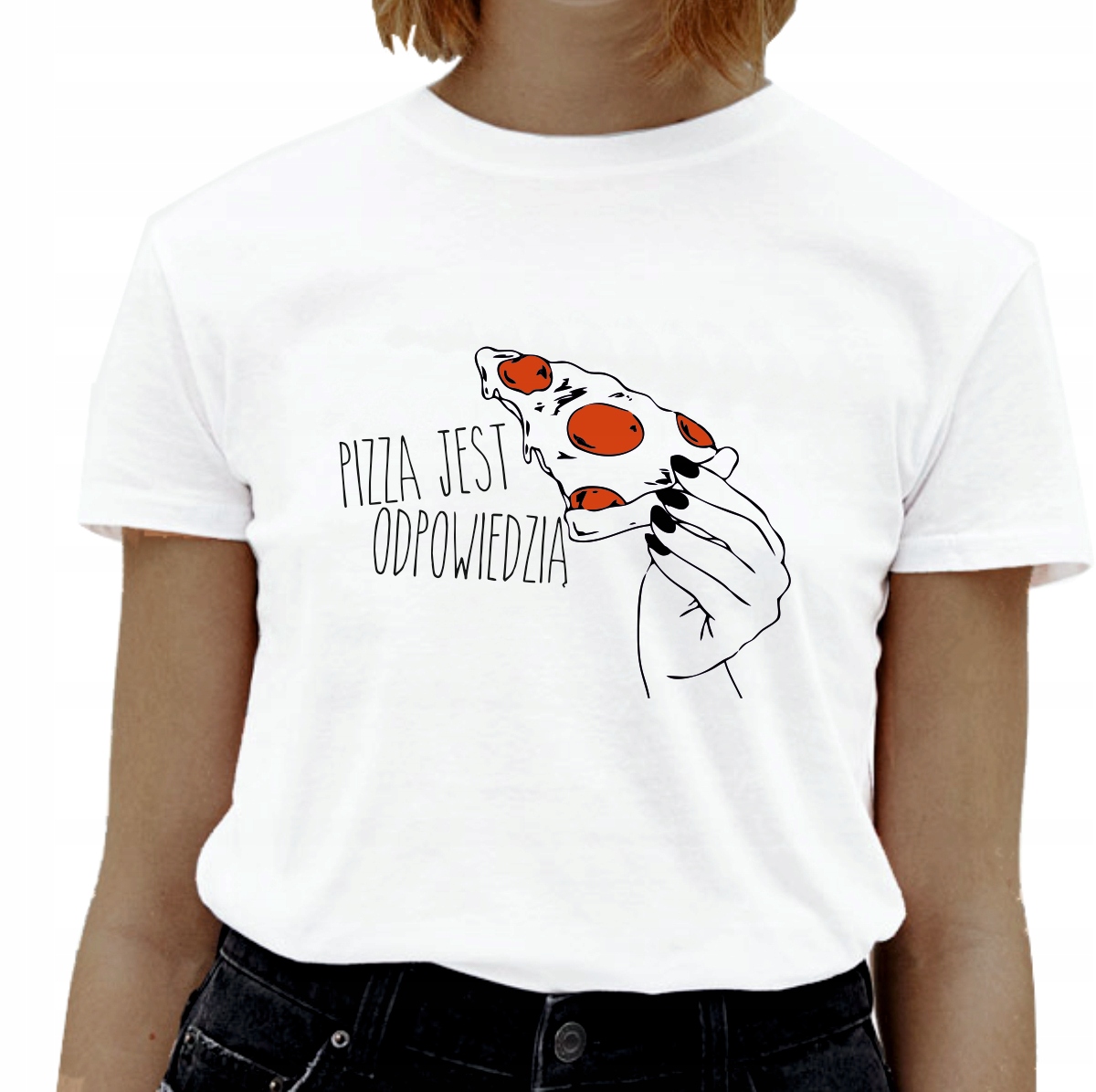 Koszulka z nadrukiem PIZZA