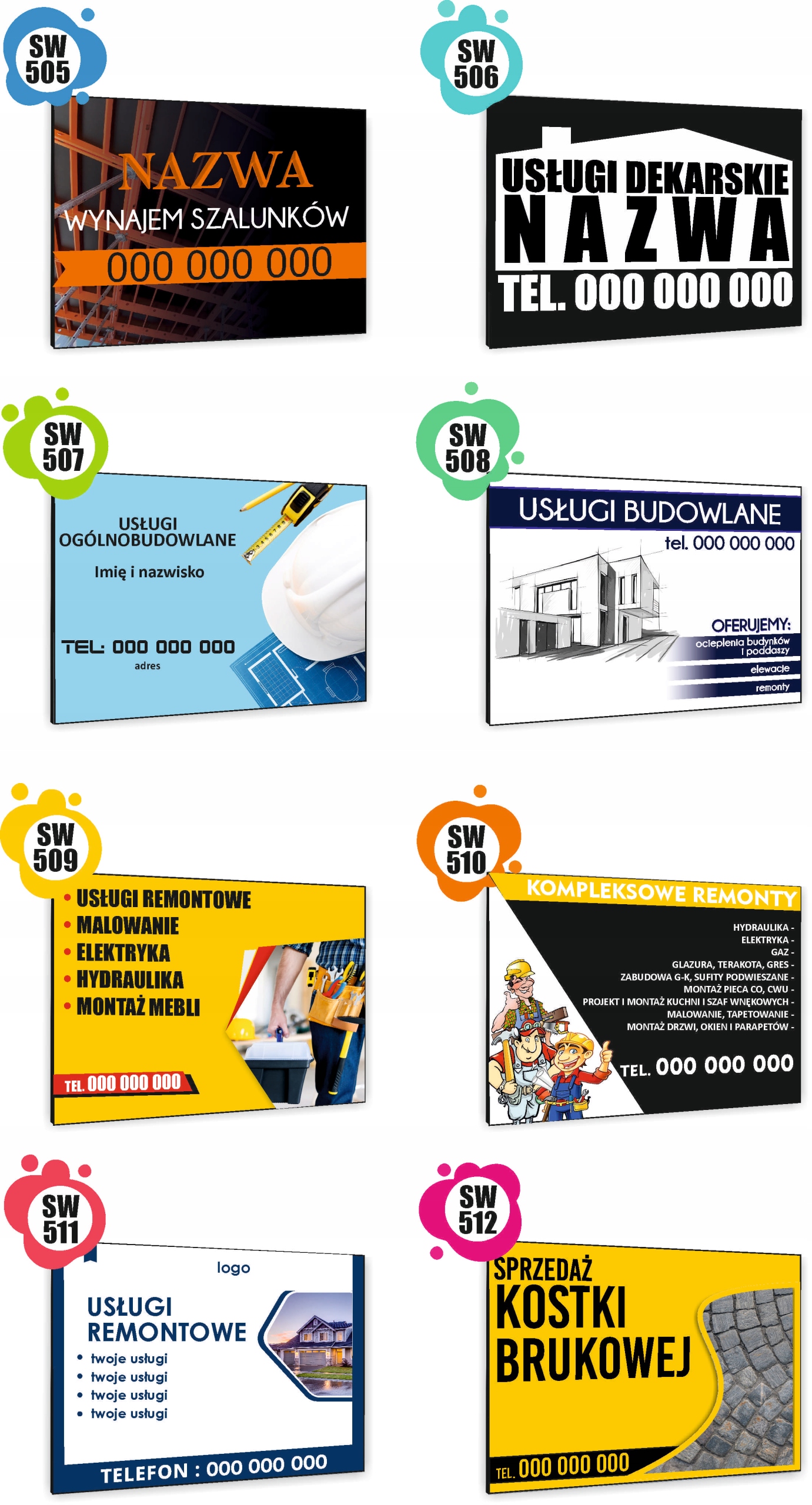 TABLICZKA REKLAMOWA szyld z dibondu nadruk 40x30 cm WYKOŃCZENIA WNĘTRZ