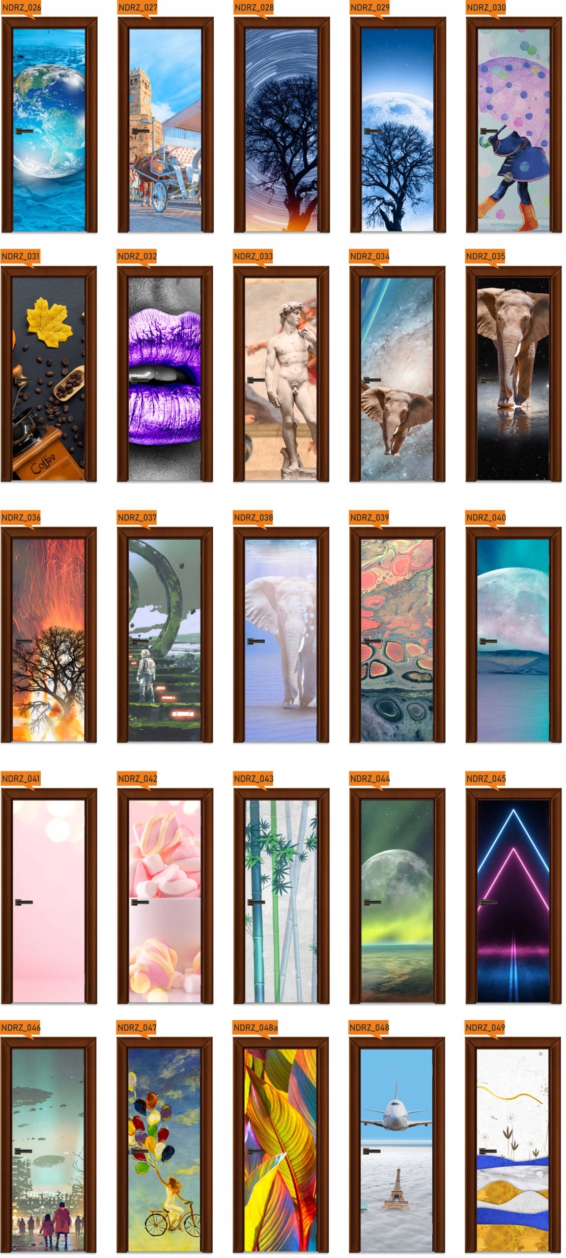 Naklejka samoprzylepna Okleina na Drzwi Szafę 3D