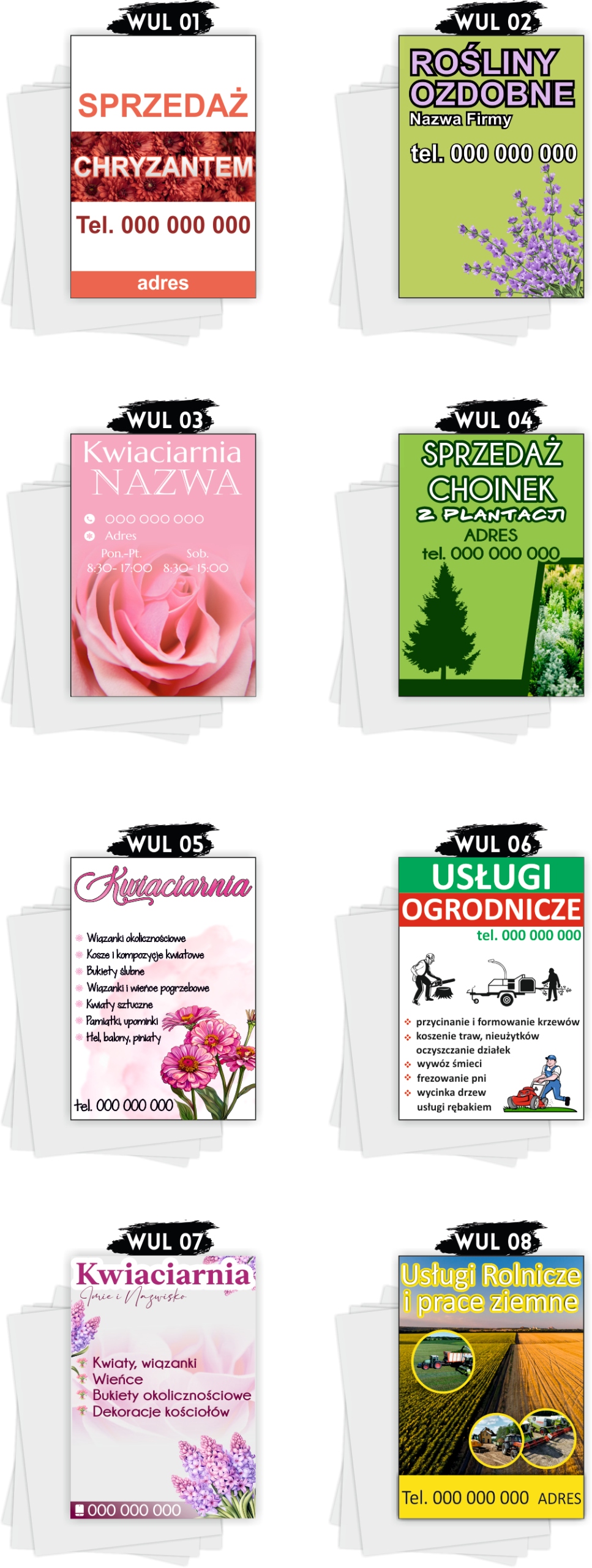 Ulotki A5 reklamowe firmowe 1000 szt dużo wzorów OBIADY DOMOWE