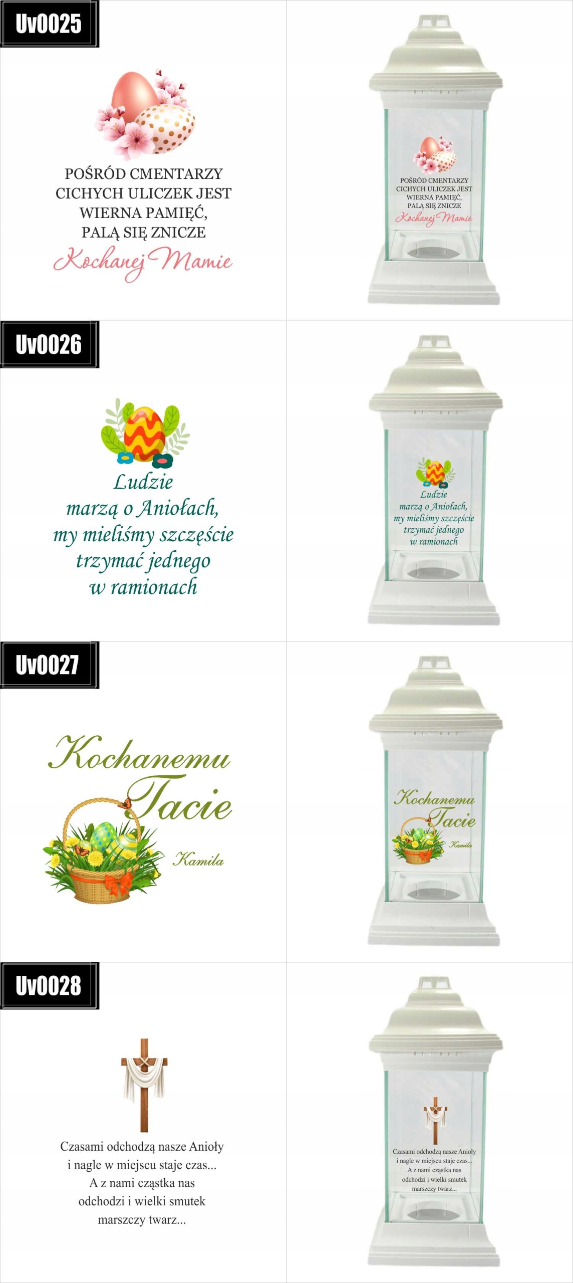 ZNICZ na grób ZE ZDJĘCIEM DEDYKACJĄ nadruk grawer