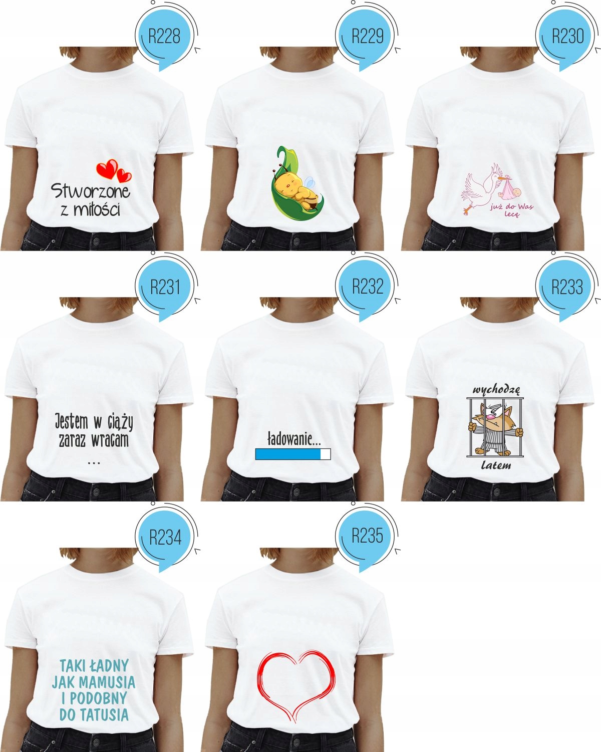 Koszulka ciążowa nadruk USG