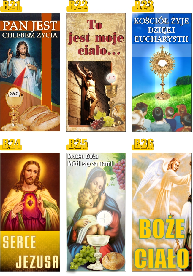 BANER NA BOŻE CIAŁO dekoracja OŁTARZA gotowy 2x1m
