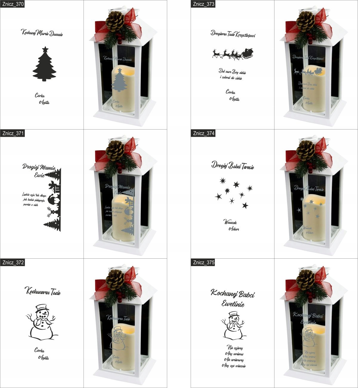 ZNICZ z grawerem dla PRADZIADKA własna dedykacja