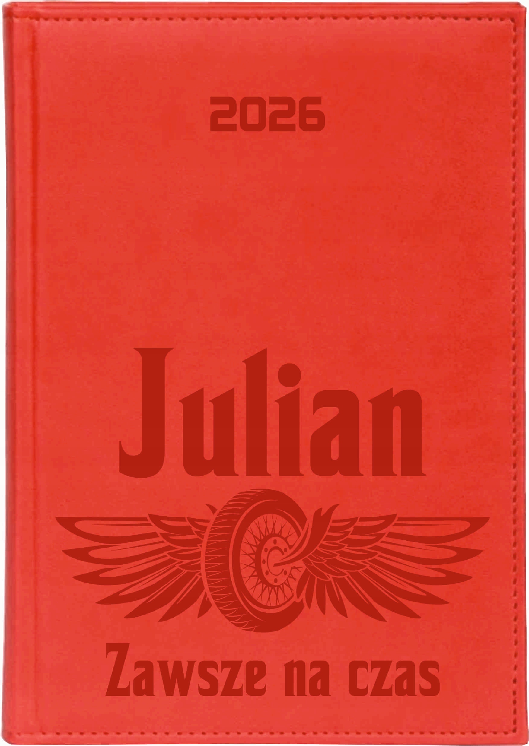 GRAWEROWANY KALENDARZ DZIENNY A5 2026 PREZENT DUŻO WZORÓW TWÓJ NAPIS