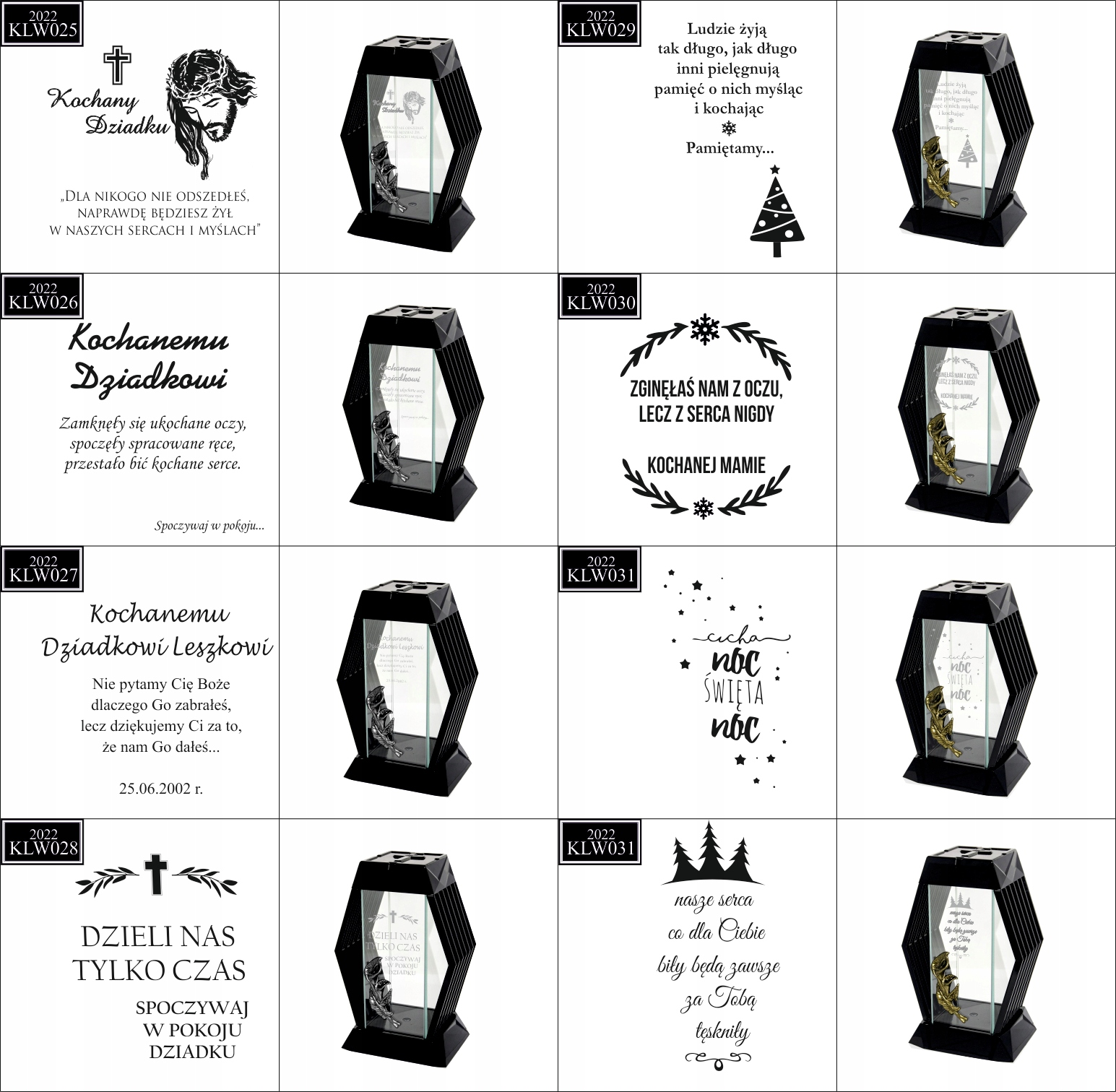 NOWOCZESNY ZNICZ z grawerem personalizowany twój napis kochanym dziadkom