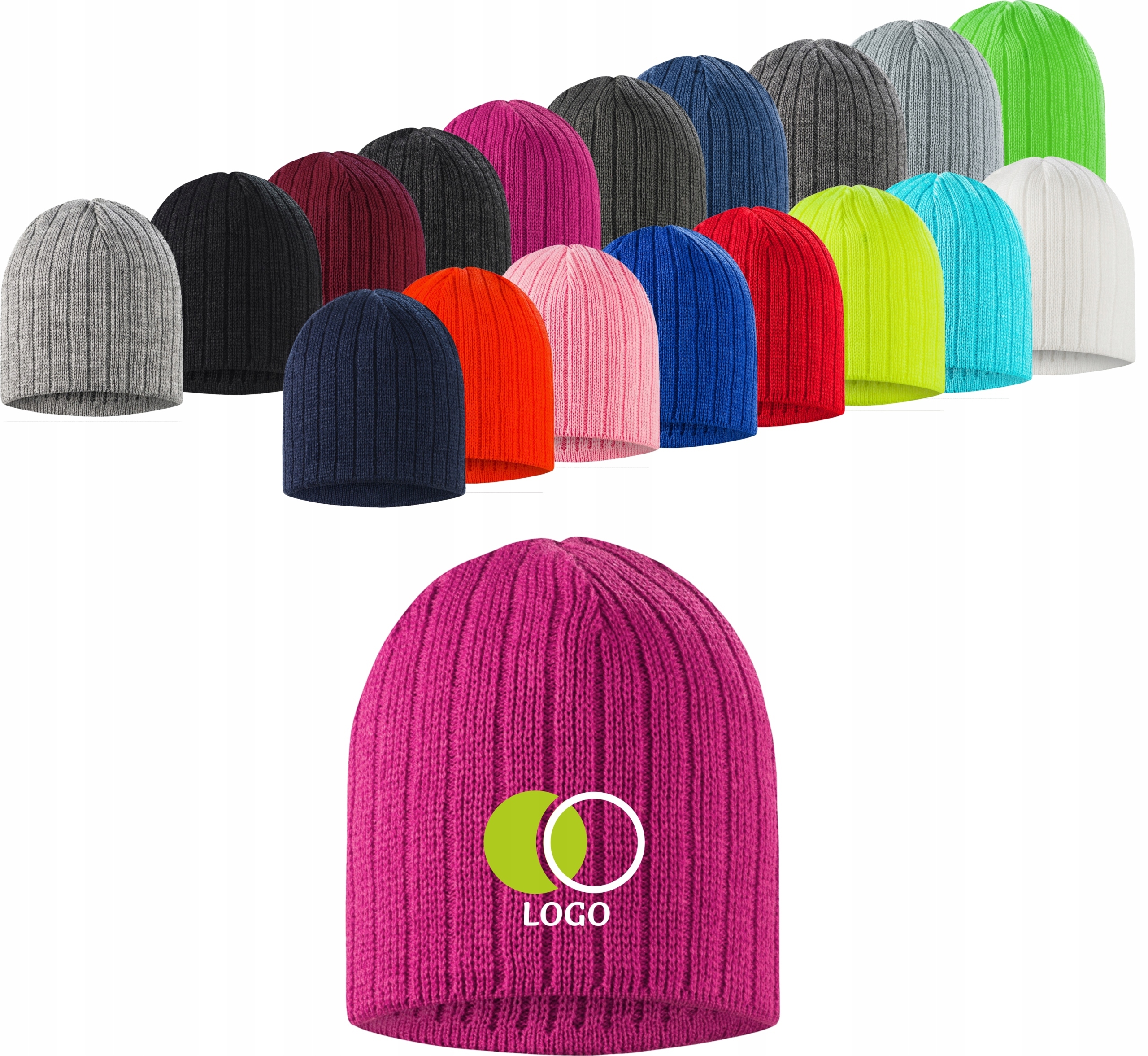 Czapka zimowa z akrylu TWÓJ HAFT LOGO NAPIS GRAFIKA firmowa reklamowa