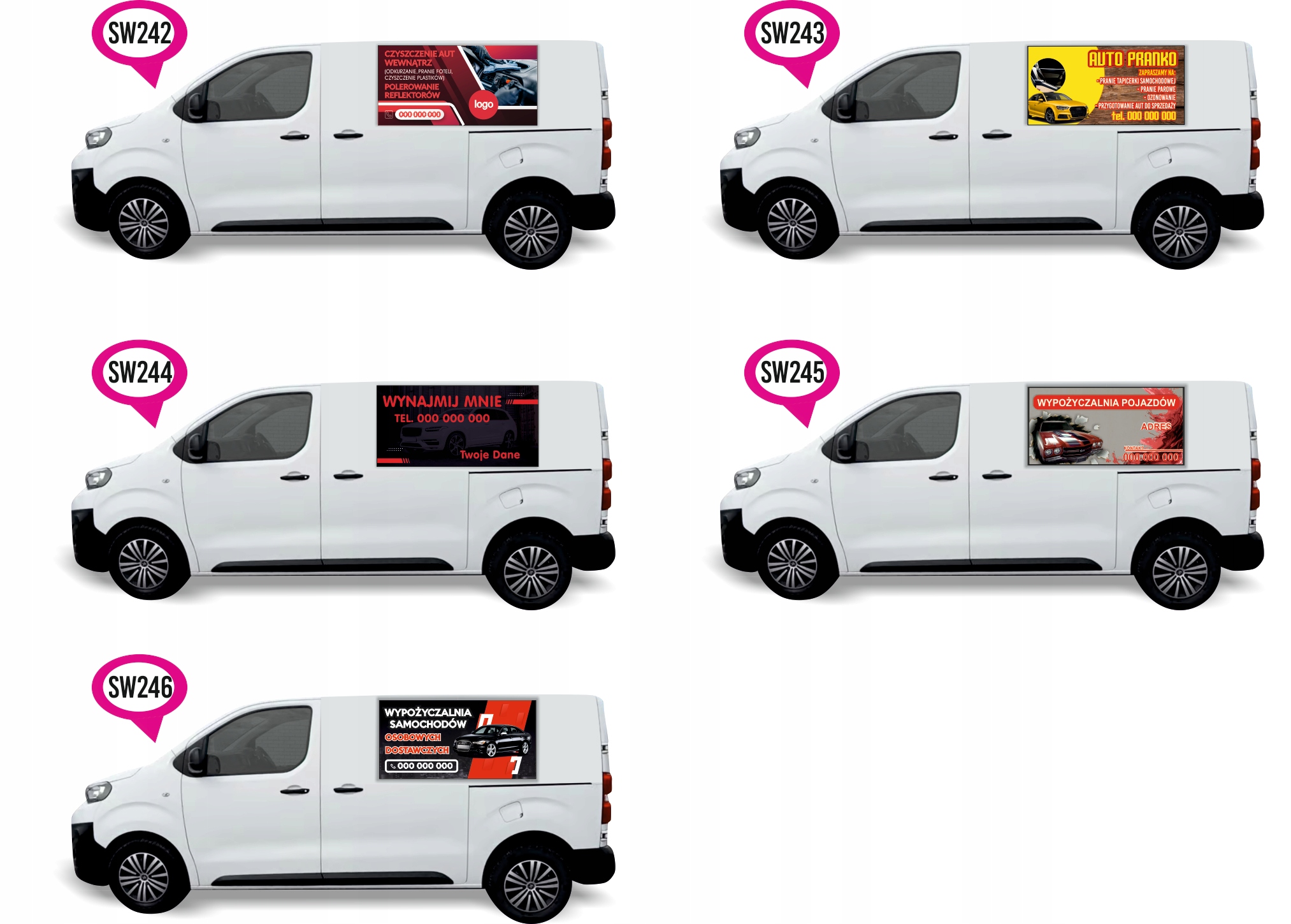 Naklejka Folia na samochód auto reklamowa dużo wzorów SPRZEDAŻ MASZYN