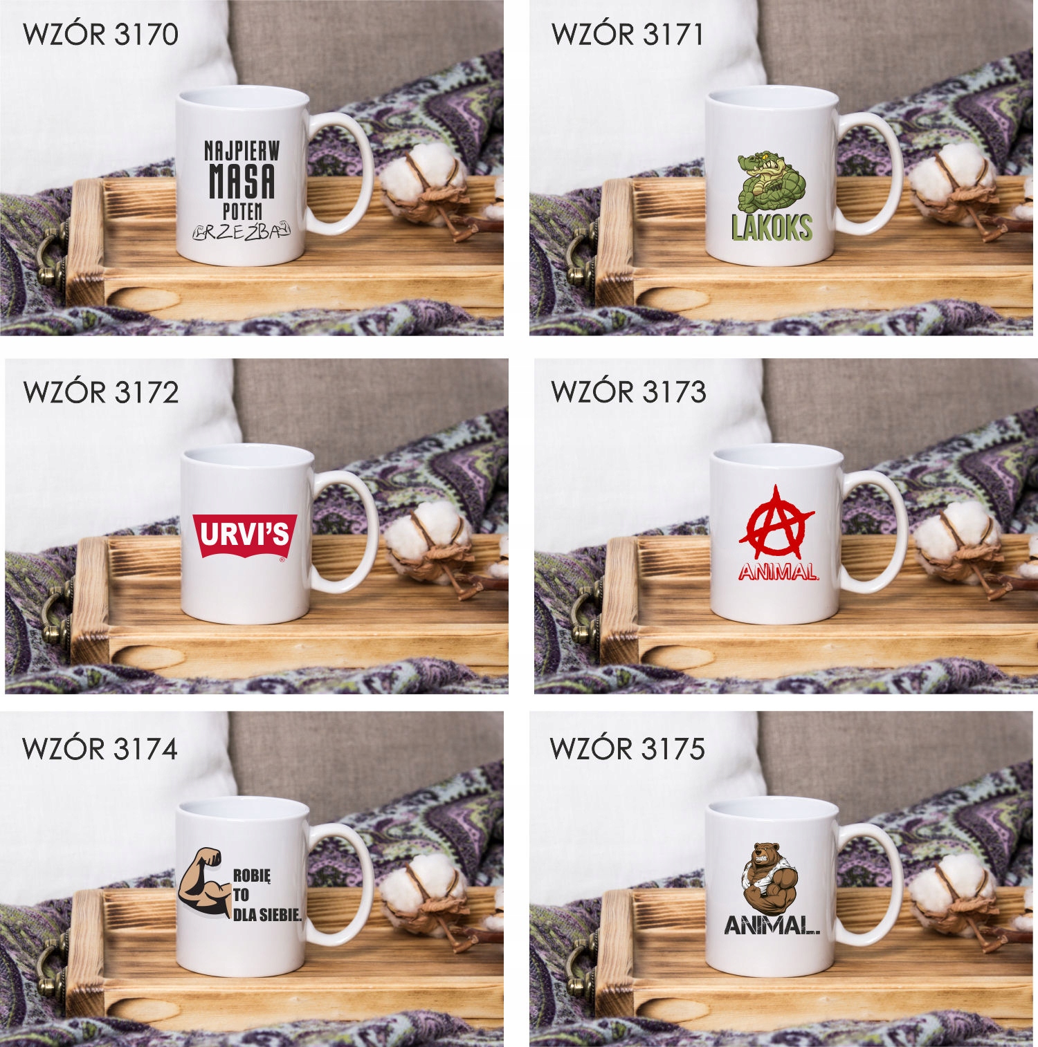 Kubek z nadrukiem napis PREZENT DOBRY DZIK