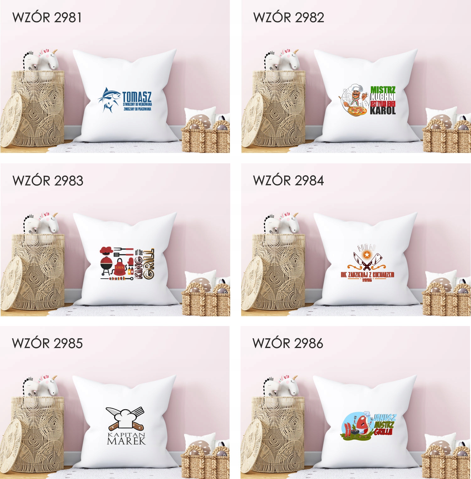 Poduszka z imieniem napis PREZENT MASTERCHEF