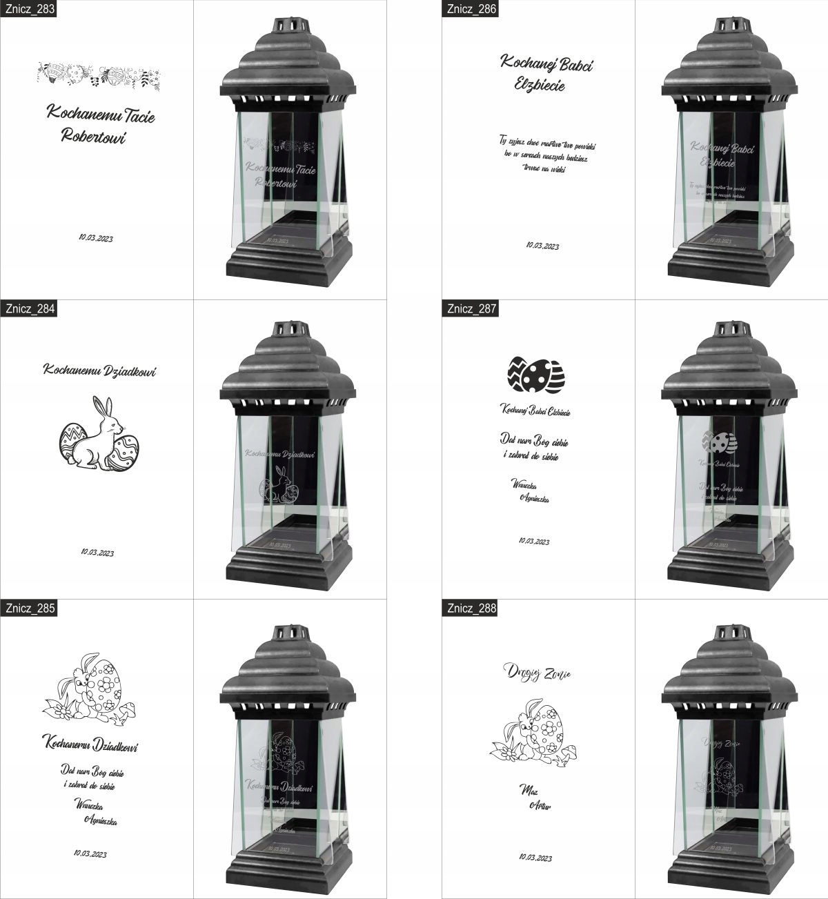 ZNICZ LAMPION KAPLICZKA z grawerem dla DZIADKA