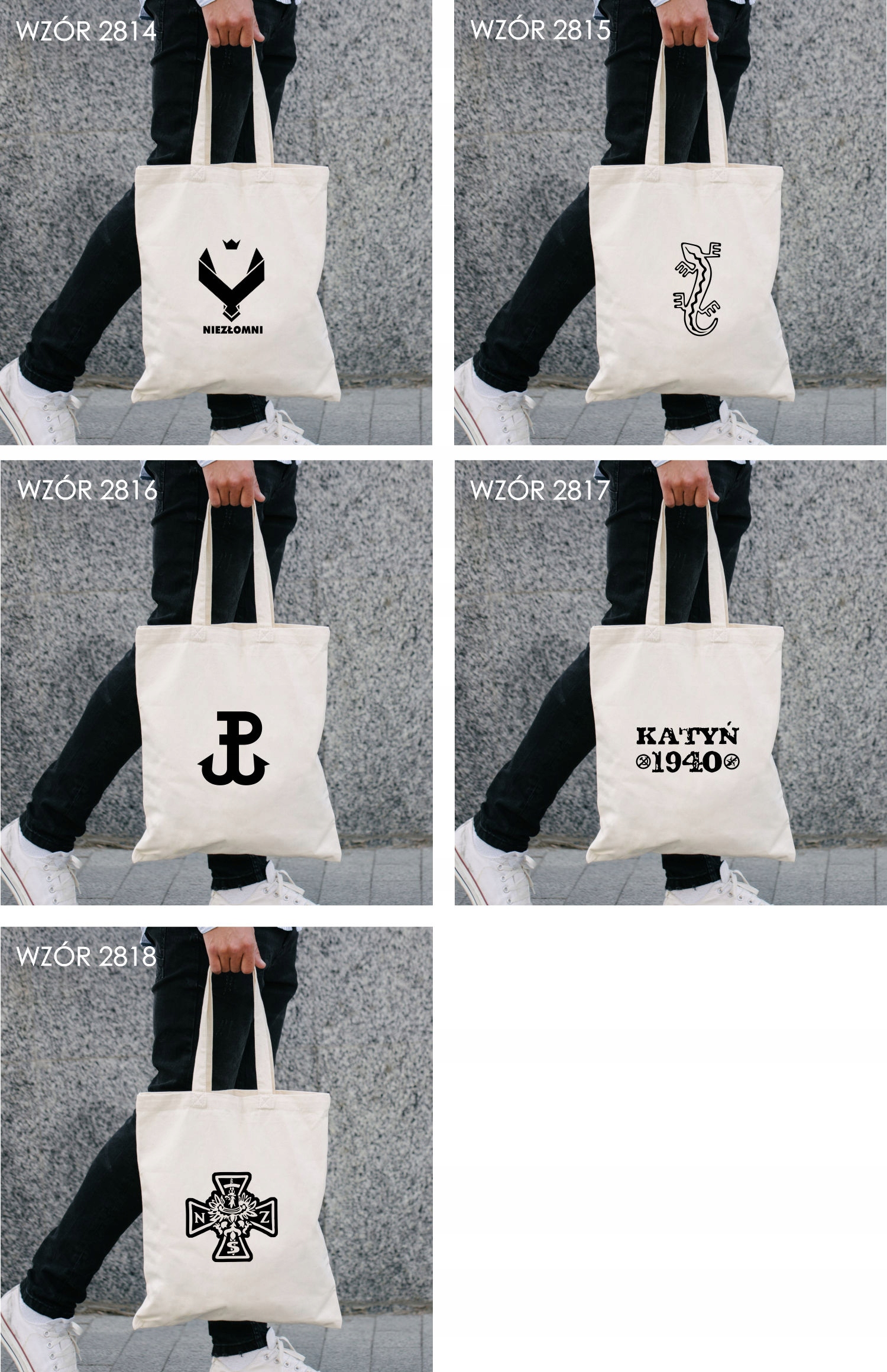 Eko Torba z nadrukiem napis ŻOŁNIERZE WYKLĘCI