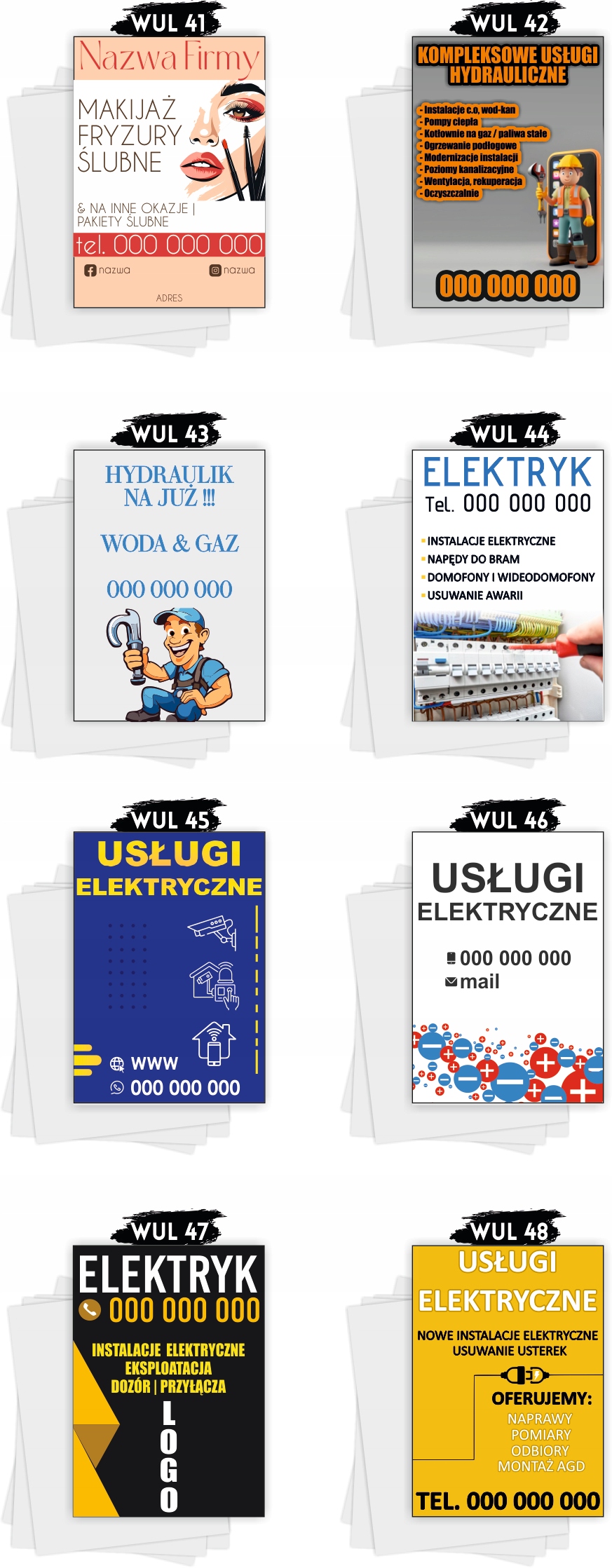 Ulotki A5 reklamowe firmowe 1000 szt dużo wzorów OBIADY DOMOWE