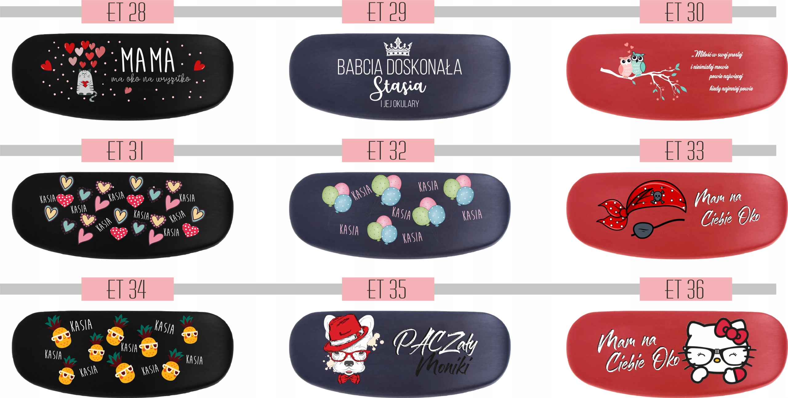 ETUI NA OKULARY prezent super KOCHANA BABCIA