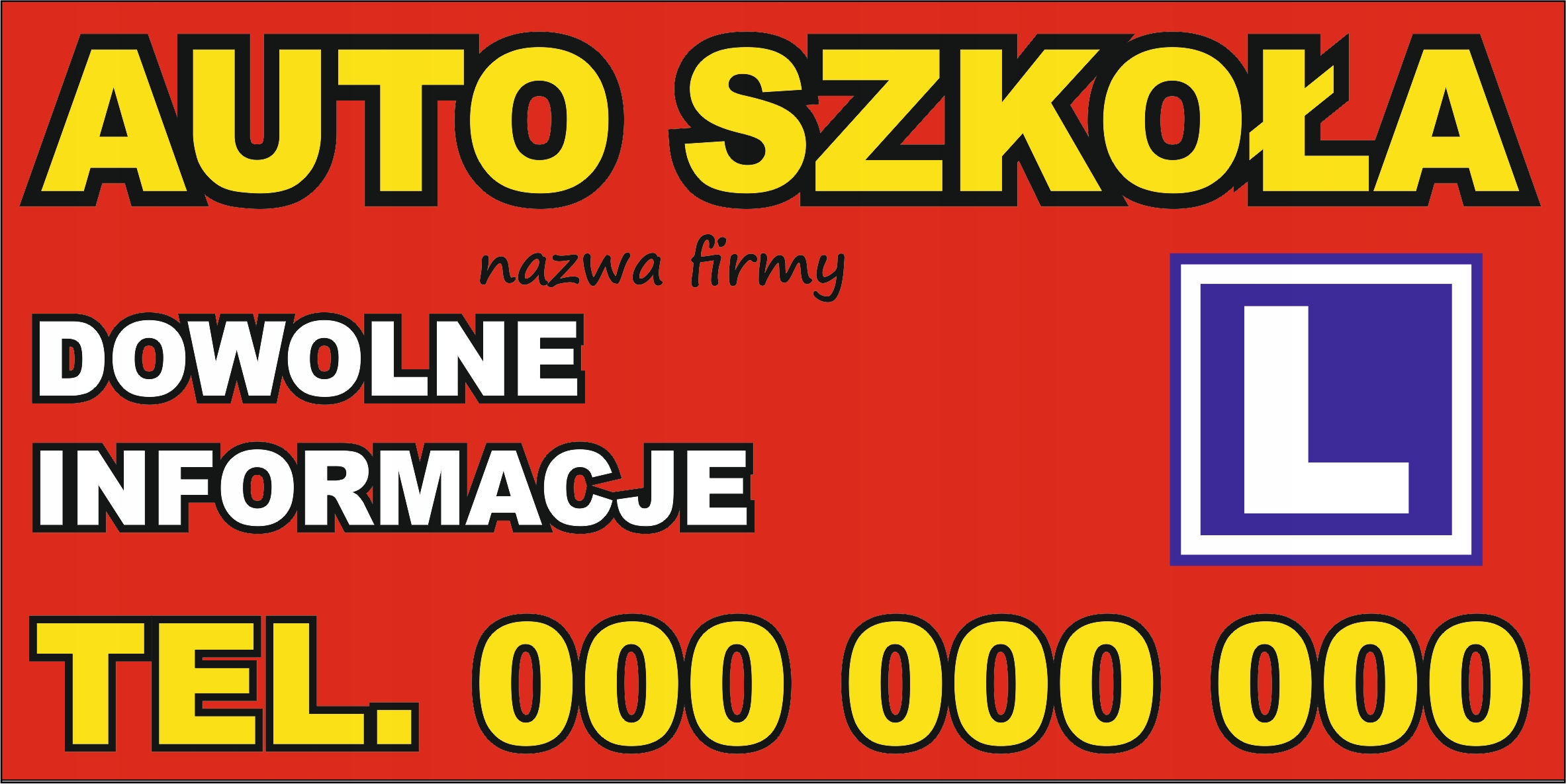 BANER REKLAMOWY projekt 200x100cm BIURO RACHUNKOWE