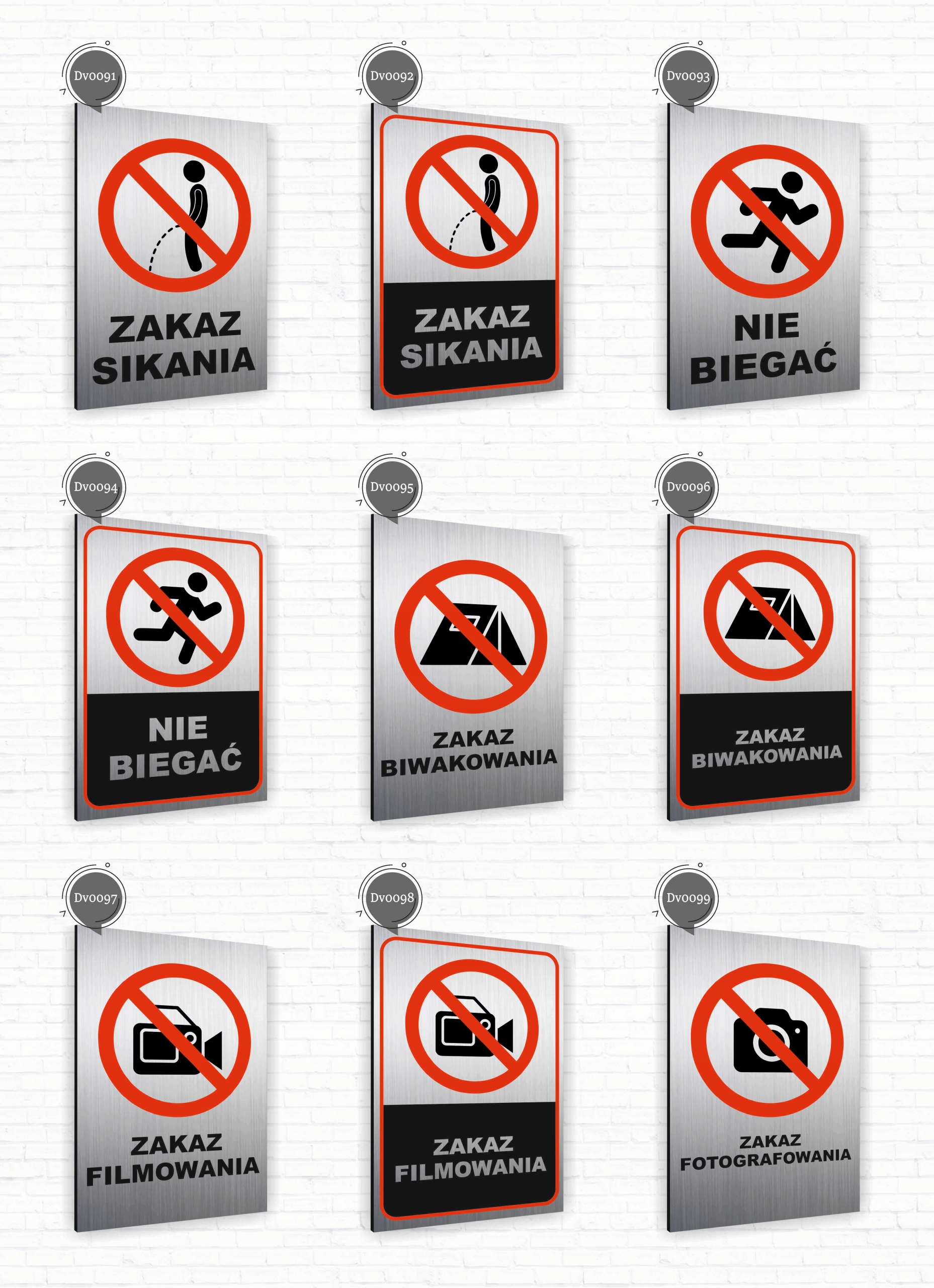 Tabliczka znak informacyjny 20x15 Srebrna NIE NISZCZYĆ ROŚLIN Nierdzewna