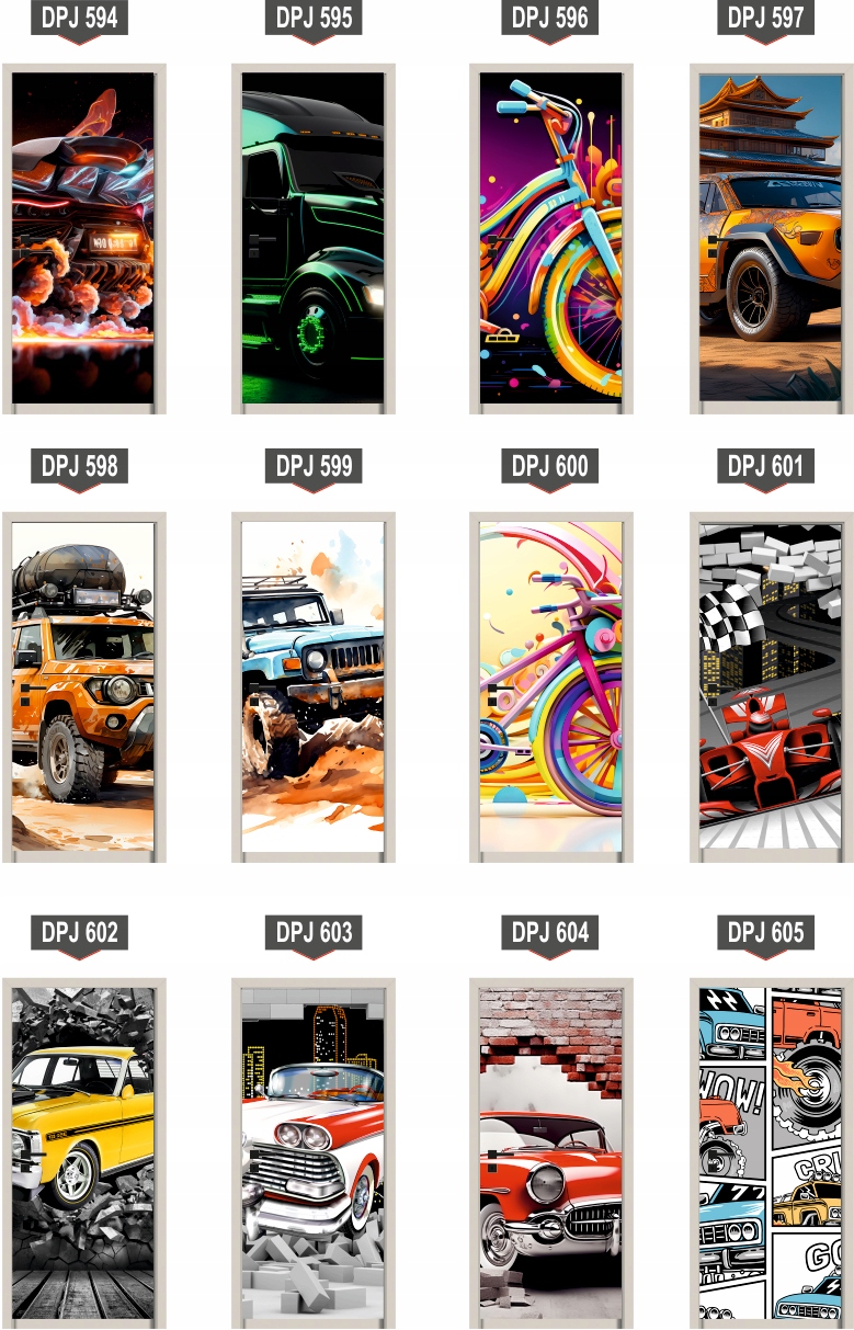 Naklejka samoprzylepna okleina tapeta na drzwi szafę meble CZERWONY TRAKTOR