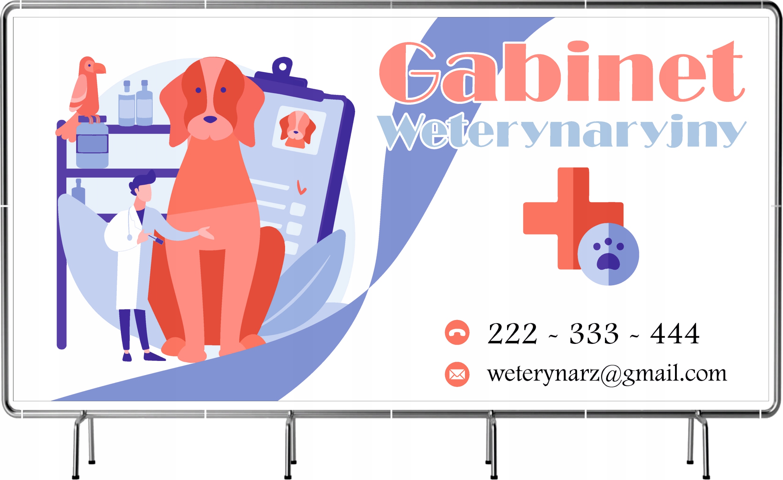 BANER REKLAMOWY 200x100 cm duży wybór różne wzory GABINET WETERYNARYJNY