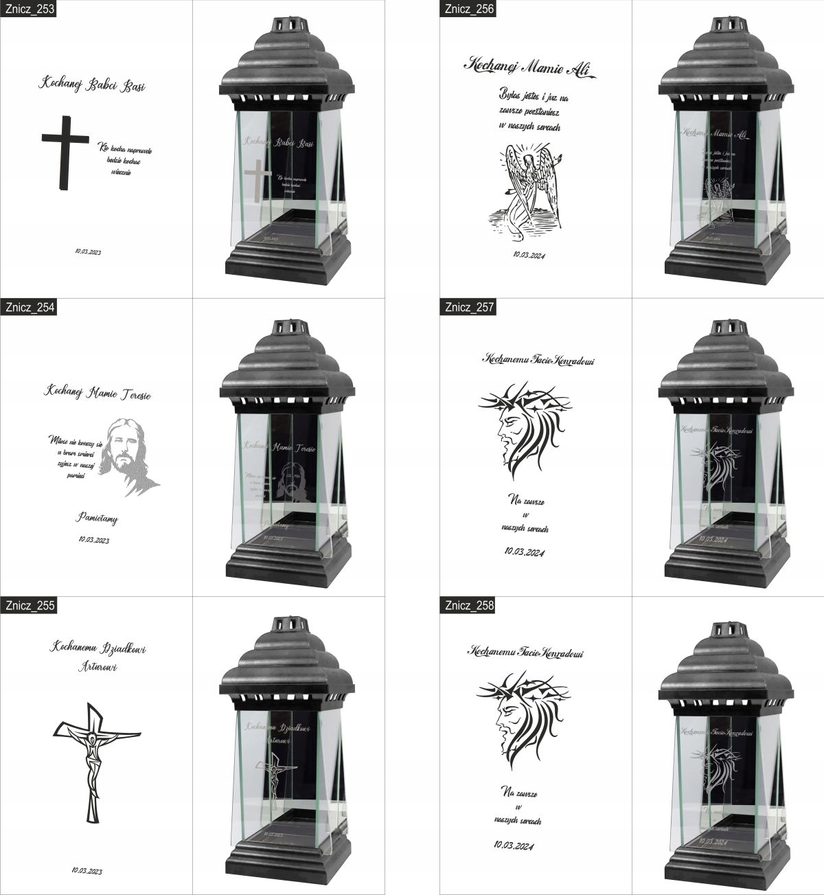 ZNICZ LAMPION KAPLICZKA z grawerem dla DZIADKA