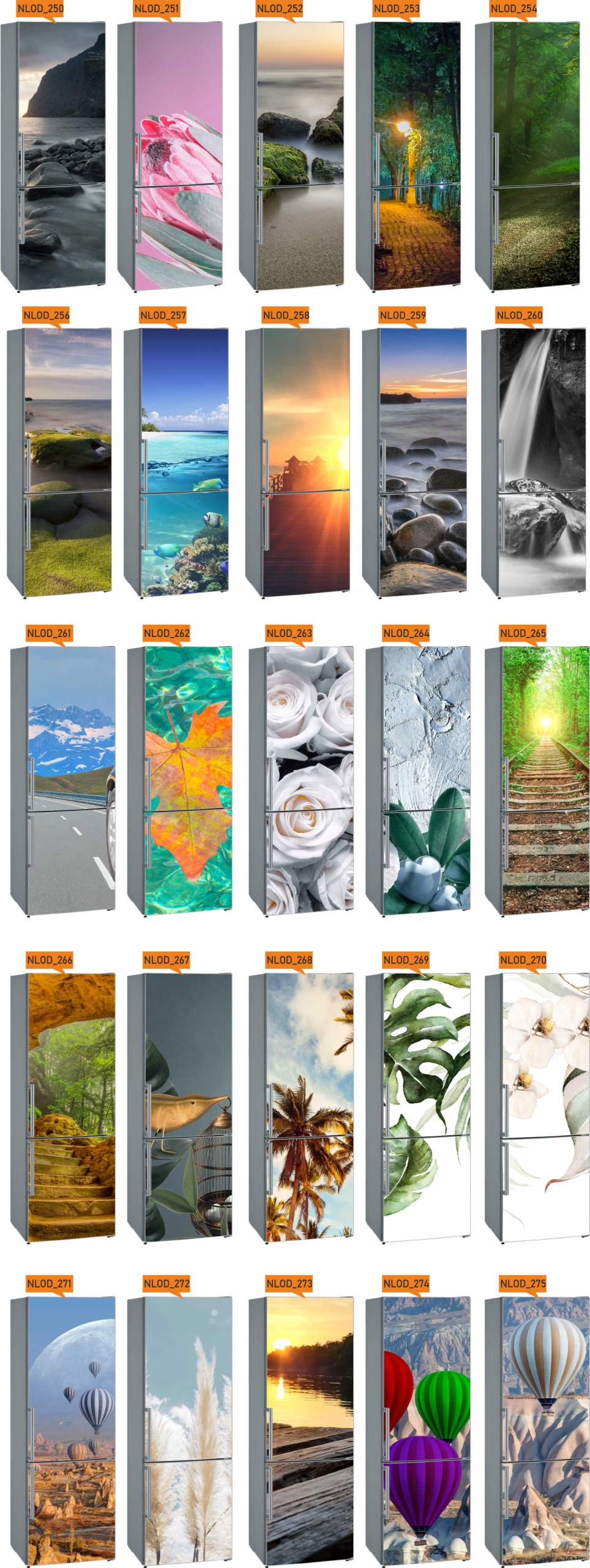 Naklejka Okleina Fototapeta na lodówkę 195cm