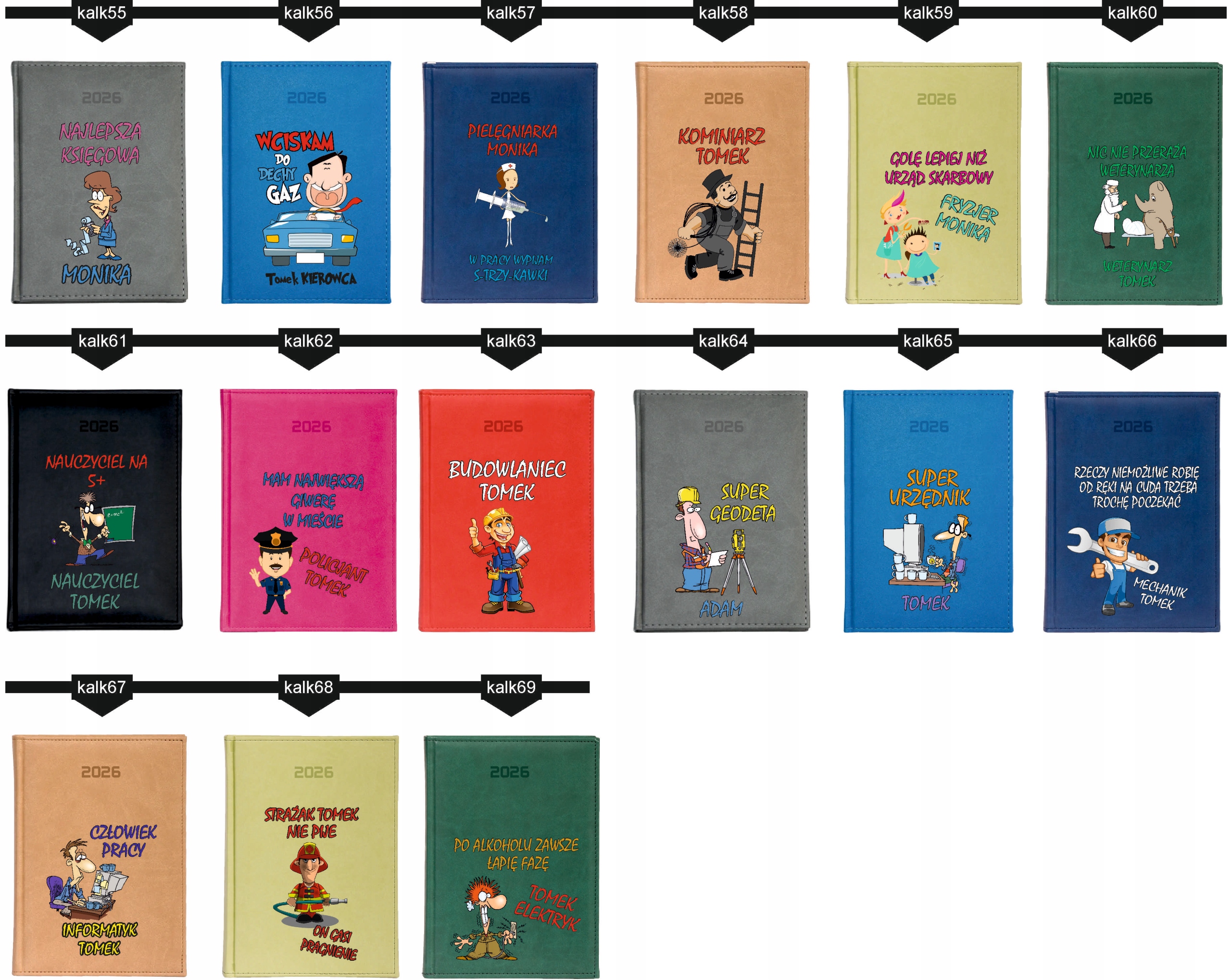 Stylowy kalendarz PIELĘGNIARKI A5 2026 TYGODNIOWY terminarz PREZENT