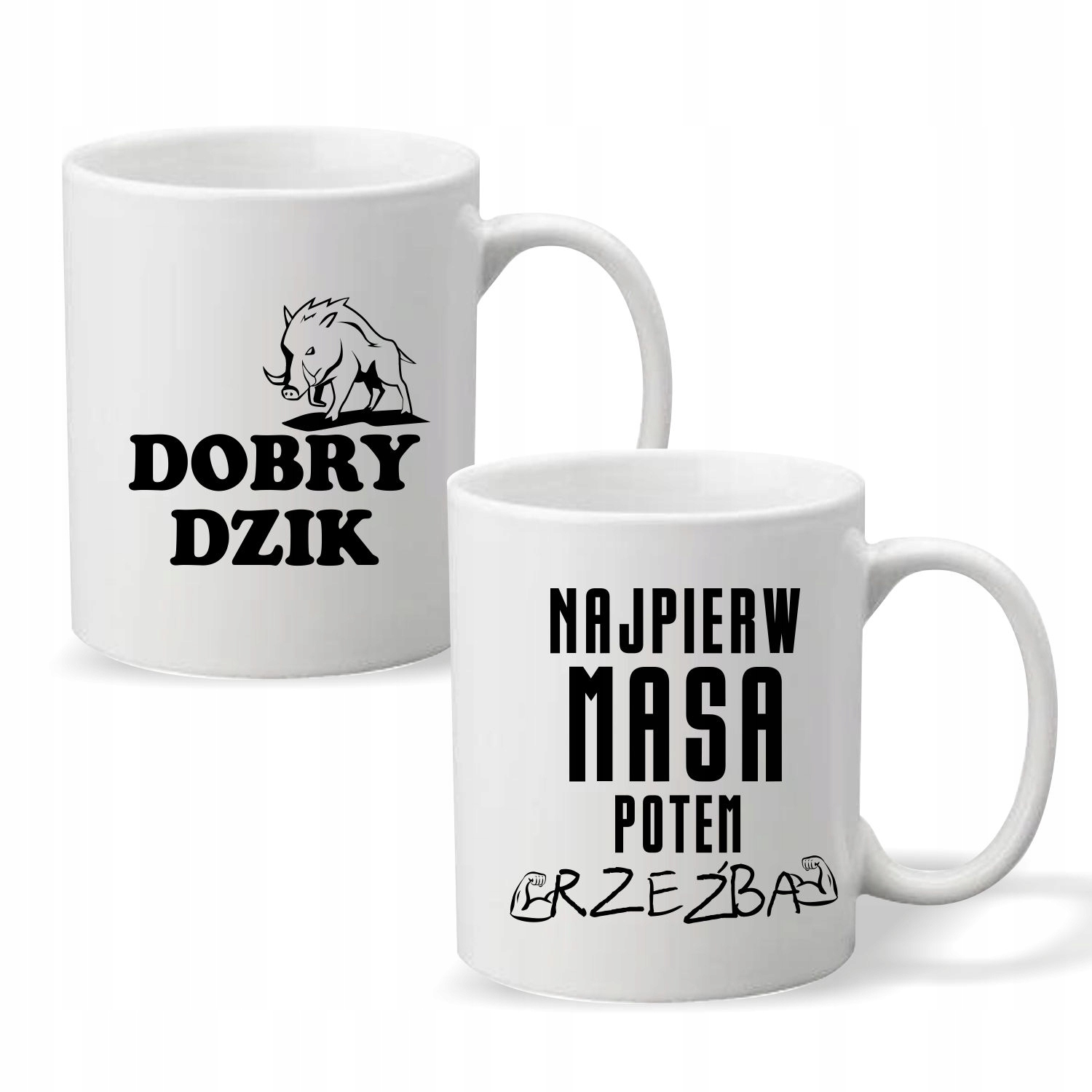 Kubek z nadrukiem napis PREZENT DOBRY DZIK