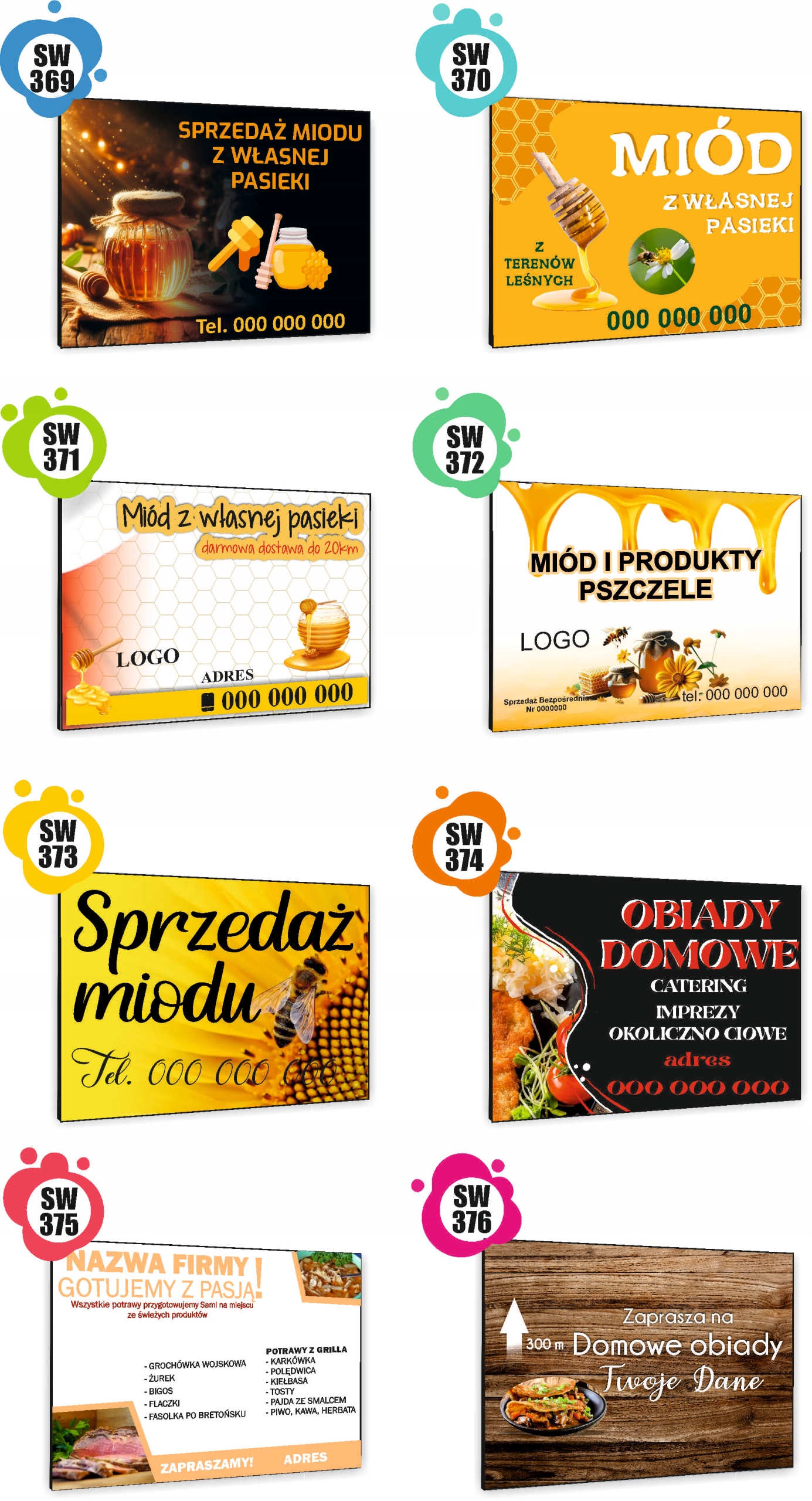 TABLICZKA REKLAMOWA szyld z dibondu nadruk 40x30 cm serwis maszyn