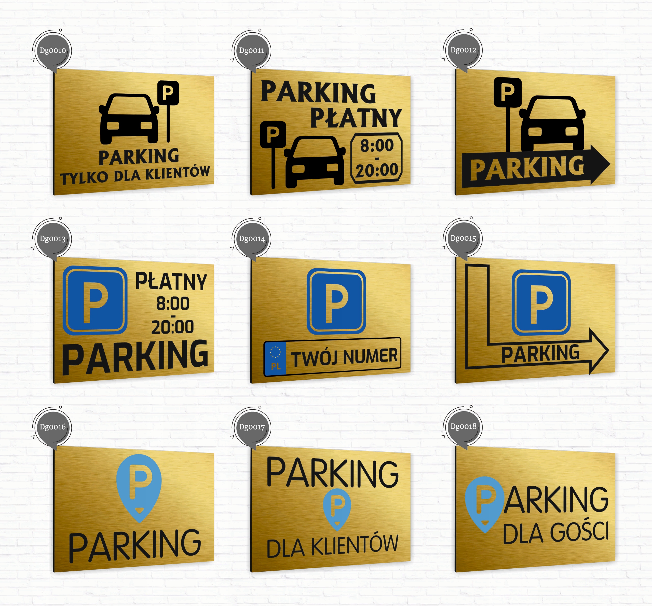 Tabliczka znak informacyjny 20x15 Złota MIEJSCE PRYWATNE Nierdzewna